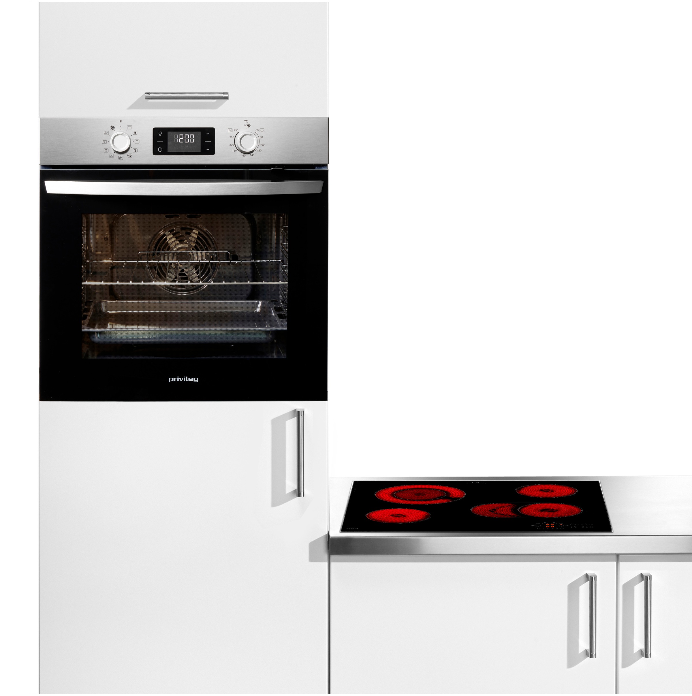 Privileg Backofen-Set Materia »PBA285HR0I« Hydrolyse Set, 2 Stk. tlg. ECO Heißluft - saftigen Braten durch gleichmäßige Luftverteilung