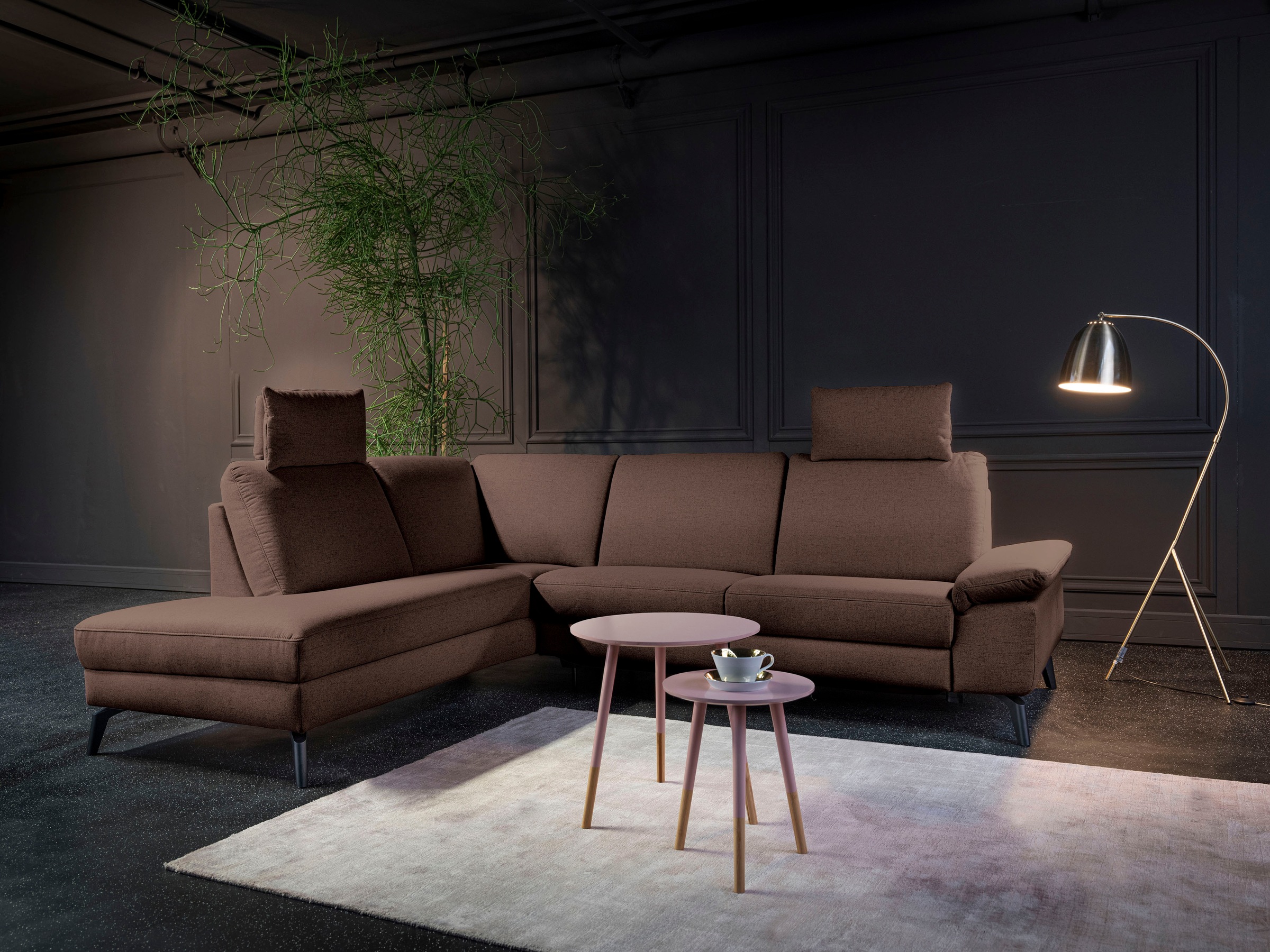 alina Ecksofa, inkl. Kopfstützen, wahlweise mit Relaxfunktion, Breite: 267 cm