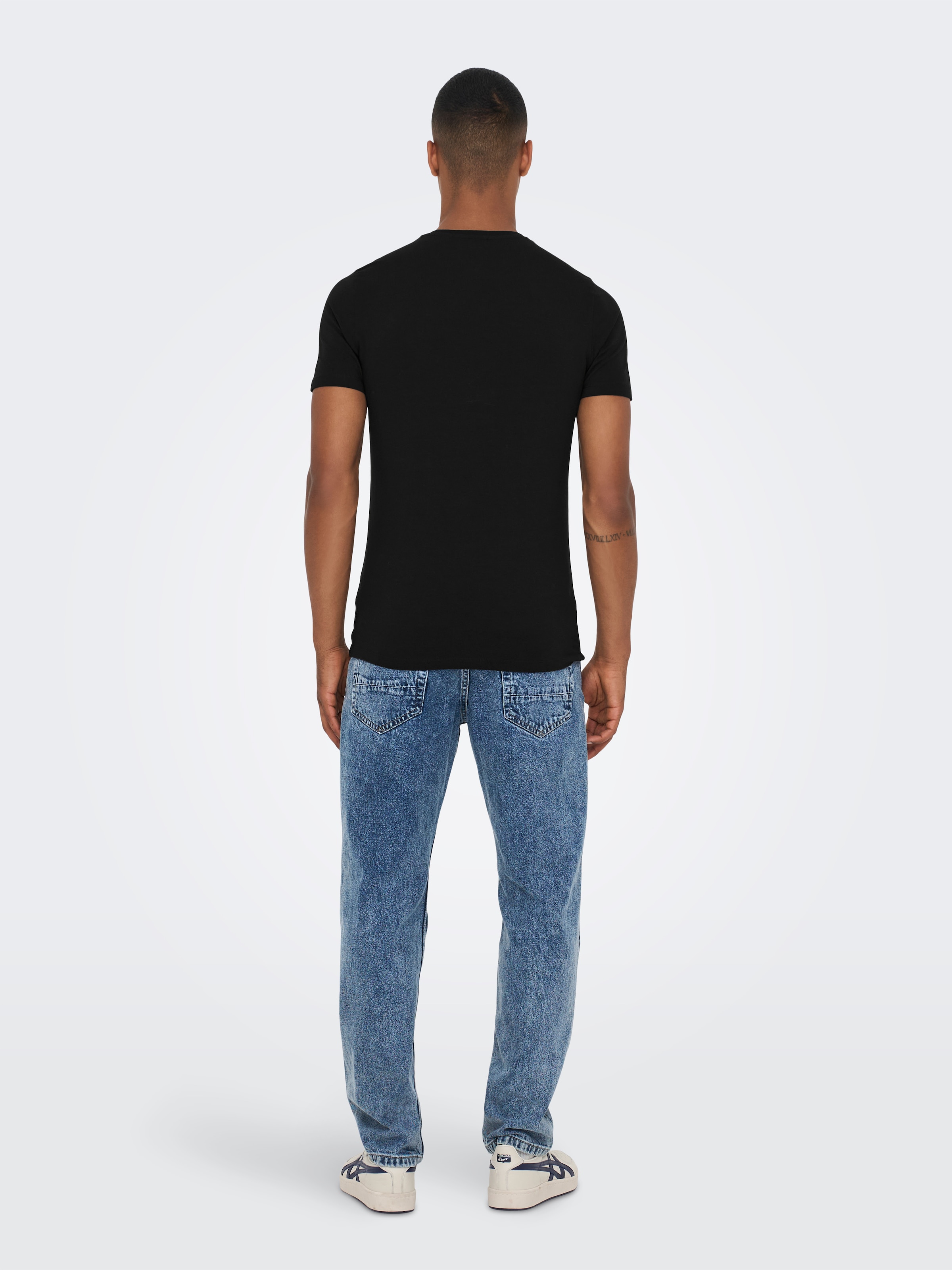 ONLY & SONS T-Shirt »ONSBASIC SLIM O-NECK 2-PACK NOOS« Packung, 2 Stk. tlg.