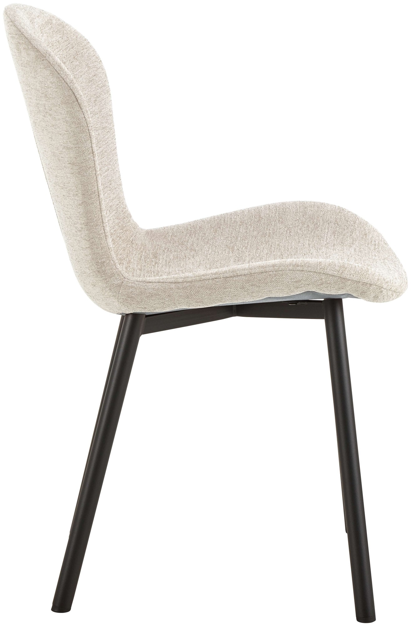 ACTONA GROUP Esszimmer-Set »Esspruppe, Speisetisch mit Wohnzimmerstühlen«, (Komplett-Set, 5 St., 1x Tisch + 4x Stuhle), Rechteckig Esstisch + 4x Stühle, Wildeiche Melamin, beige, 120x80x75cm