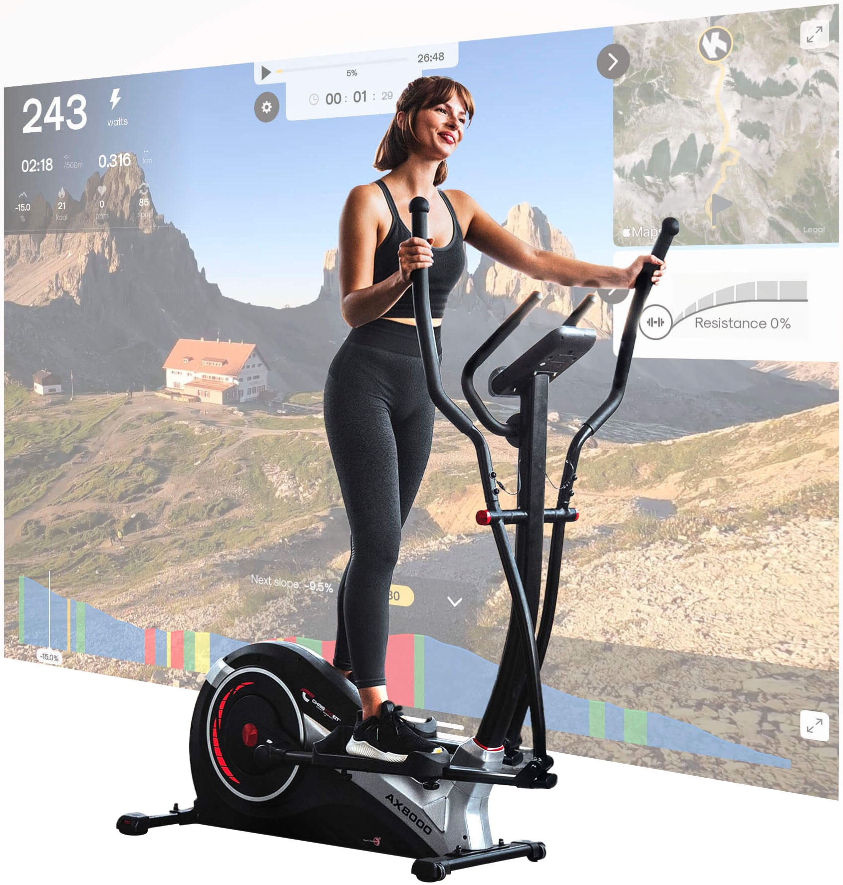 Christopeit Sport® Crosstrainer-Ergometer »AX 8000«