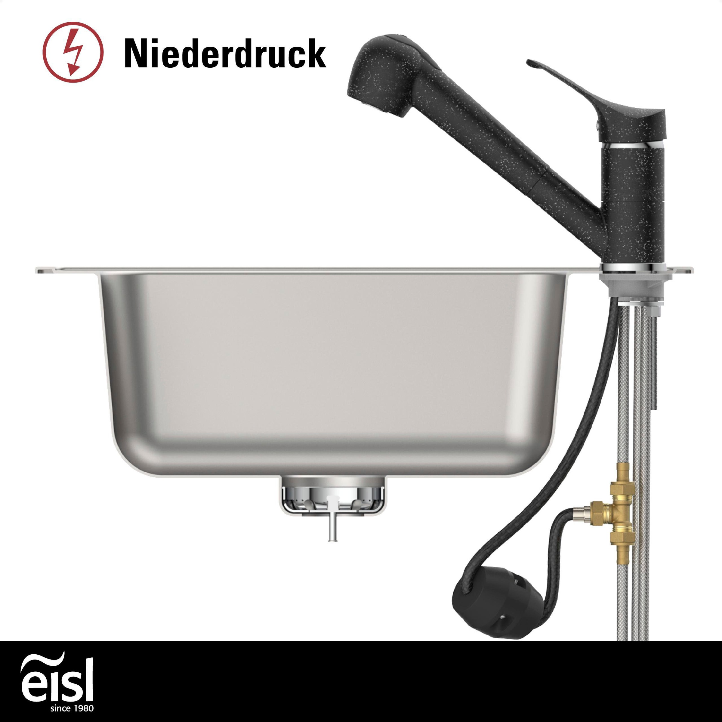 Eisl Spültischarmatur »GRANIT« Niederdruck, herausziehb., 2-fach verstellb., 90° schwenkbar
