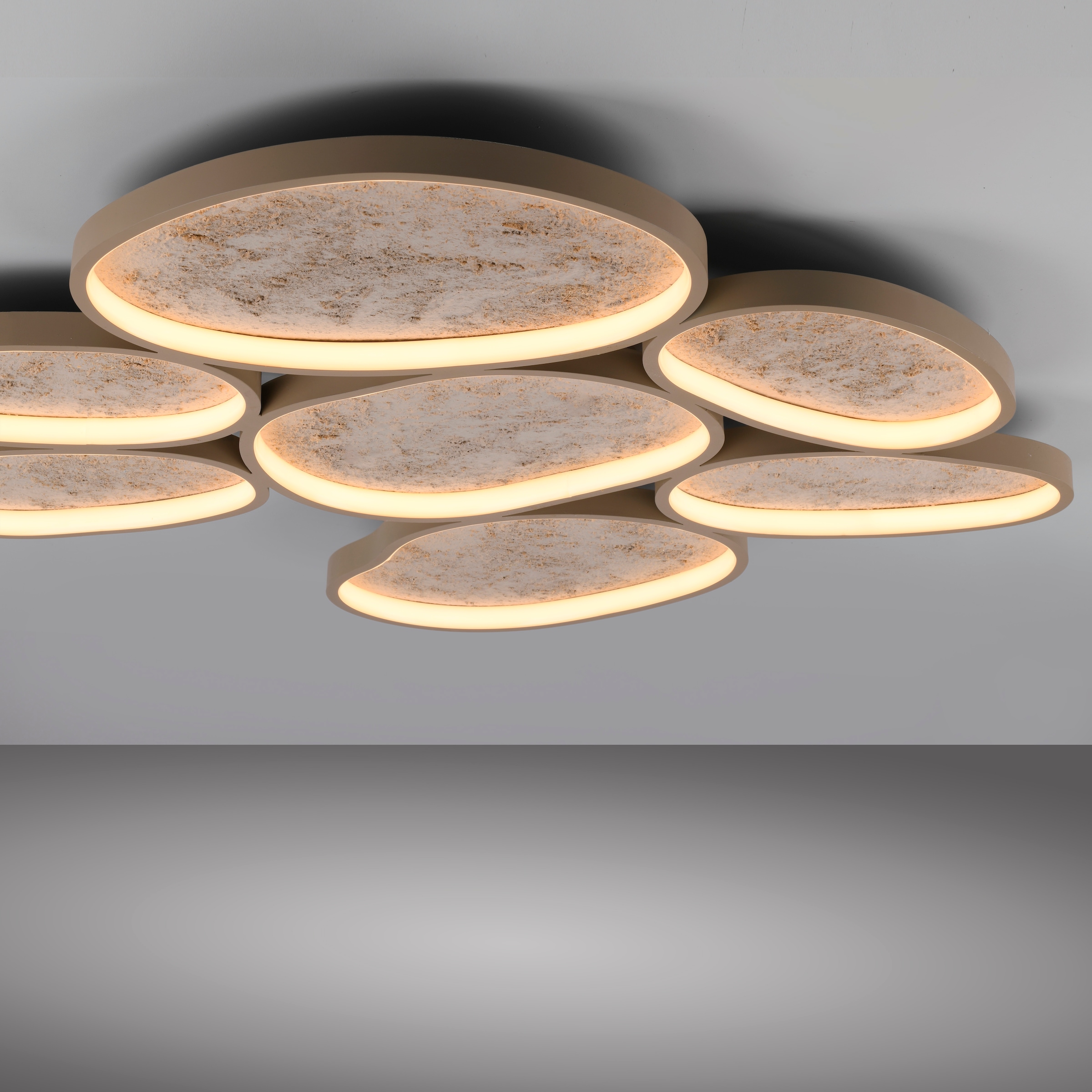 JUST LIGHT LED Deckenleuchte »MOONBRAKER« LED-Board 1 Stk. Warmweiß Dimmbar, Memoryfunktion, 3000K Leuchtmittel