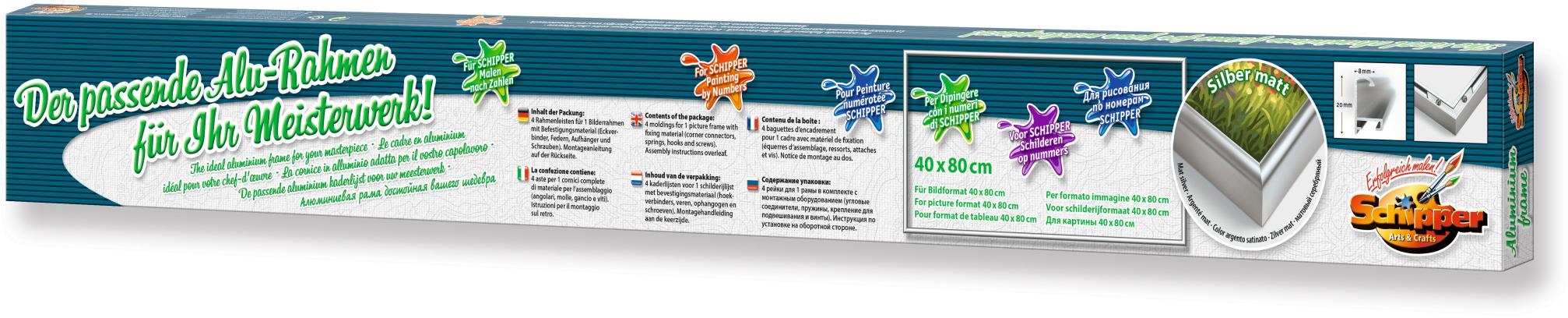 Schipper Bilderrahmen »Malen nach Zahlen, 40x80 cm, silberfarben« Made in Germany