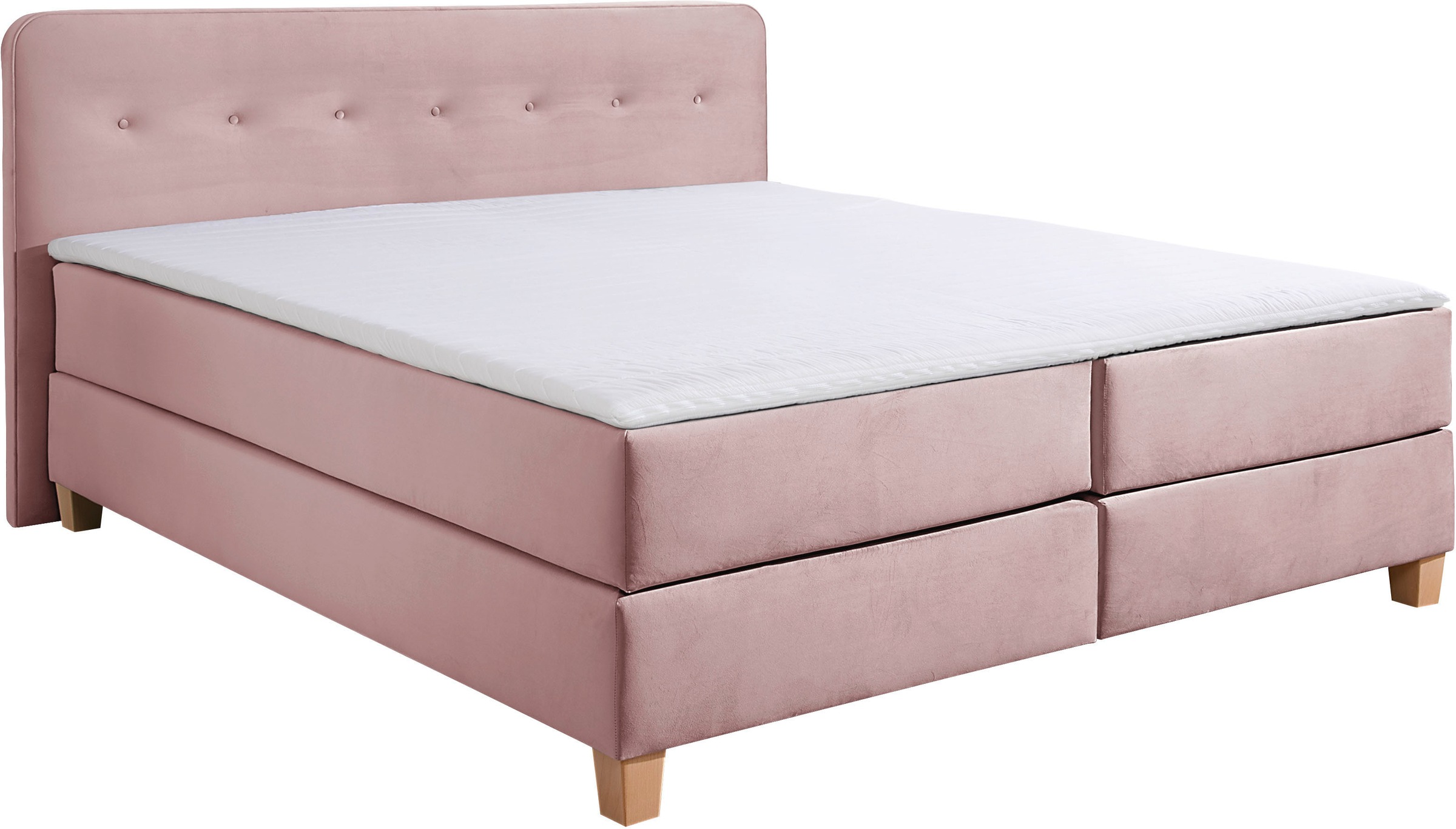 Home affaire Boxspringbett »Fargo«, in Überlänge 220 cm, mit Topper, 3 Ausführungen, 4, Breiten