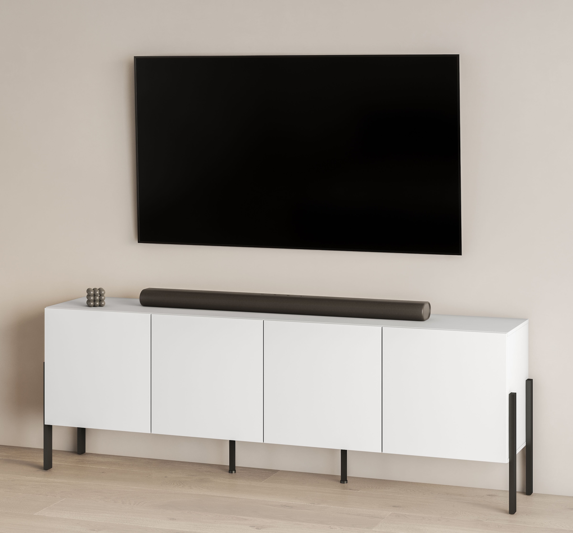 INOSIGN Kommode »Jukon,Breite 200 cm, moderne grifflose Kommode,4 Türen«, Sideboard, Anrichte viel Stauraum, push-to-open-Funktion