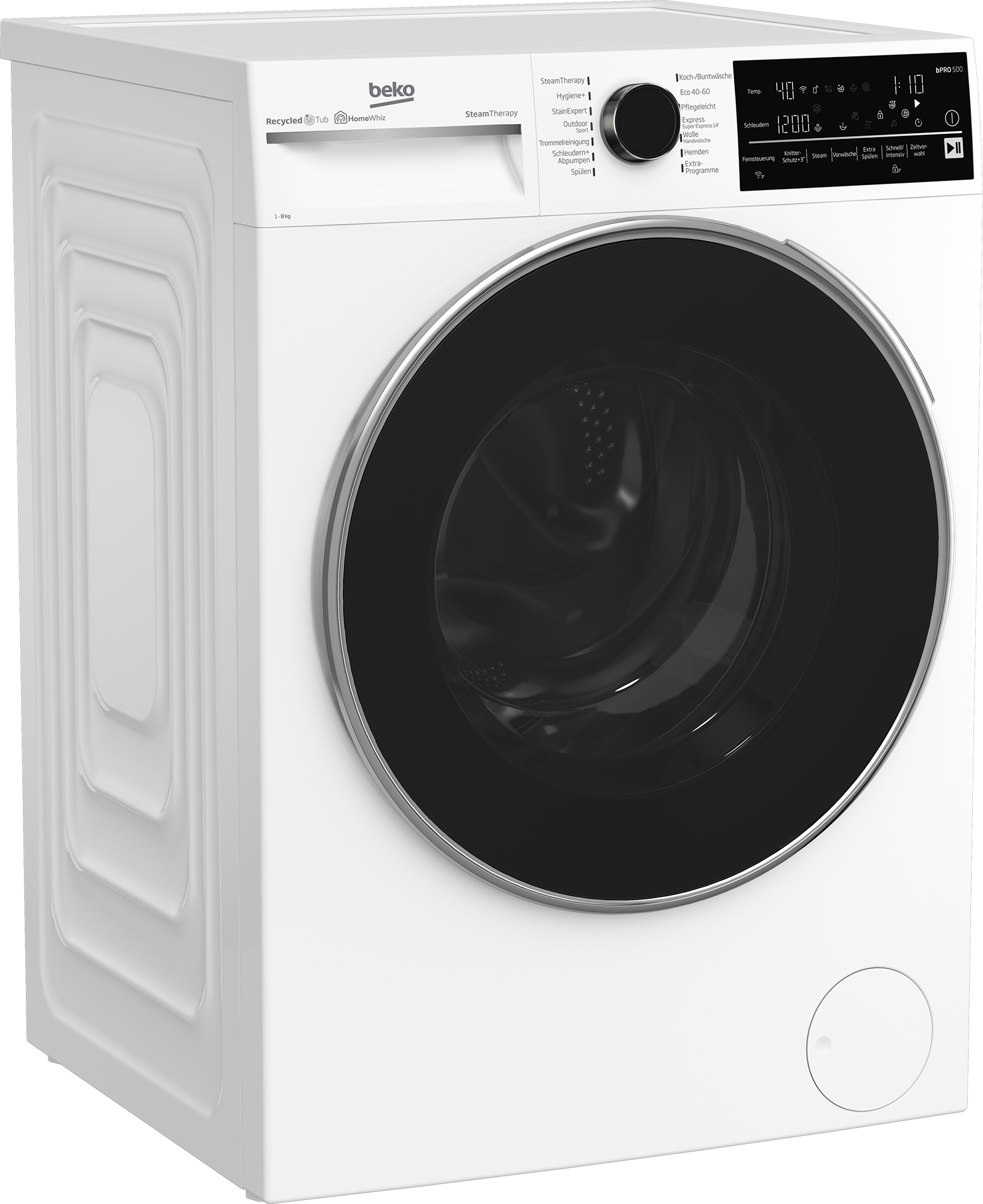 BEKO Waschmaschine »B5WFT78410W 7178551900«, 8 kg, 1400 U/min, AddXtra Nachlegefunktion