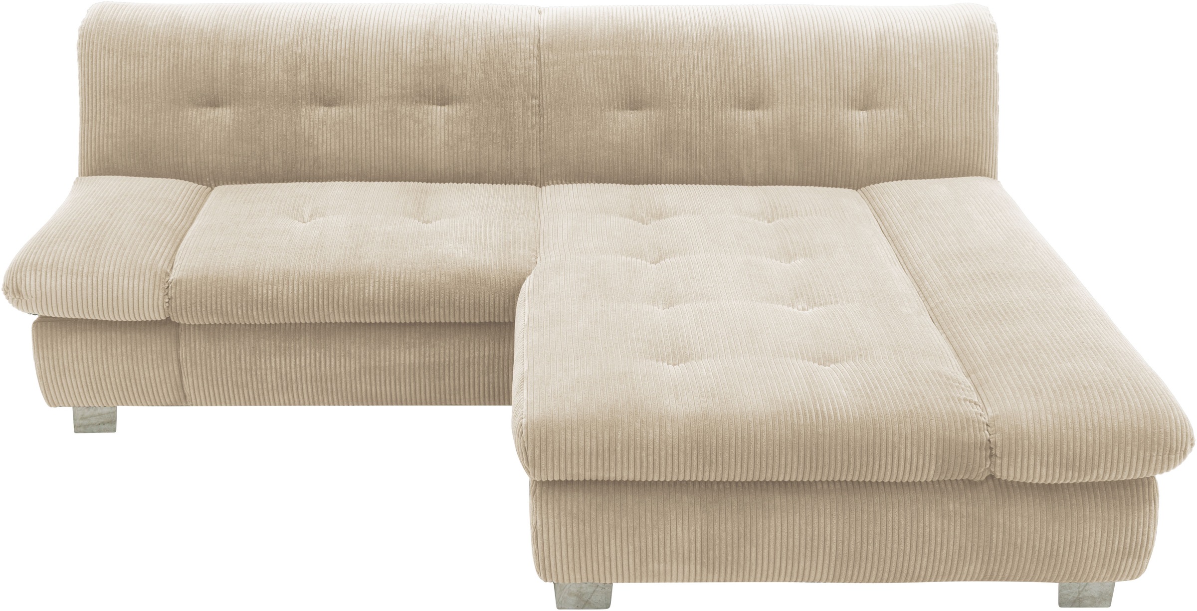 DOMO collection Ecksofa »100031 kompakte Stellmaße, komfortabel und bequem, L-Form«, wahlweise mit Bettfunktion und Armteilverstellung. Breite 234cm