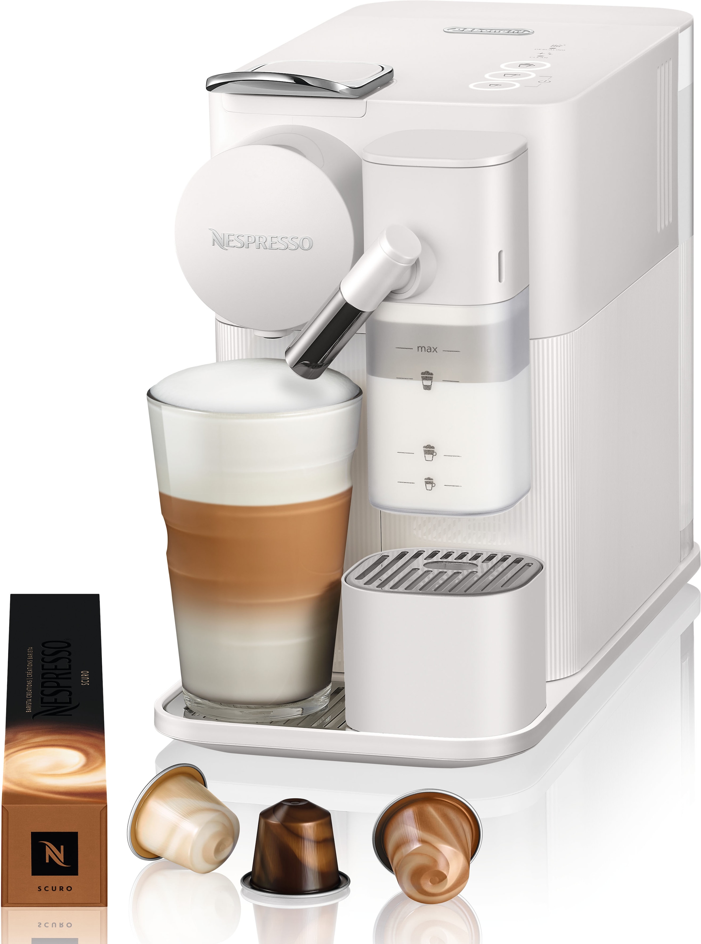 Nespresso Kapselmaschine »Lattissima One EN510.W von DeLonghi, White«, inkl.  Willkommenspaket mit 7 Kapseln mit 3 Jahren XXL Garantie | Kapselmaschinen