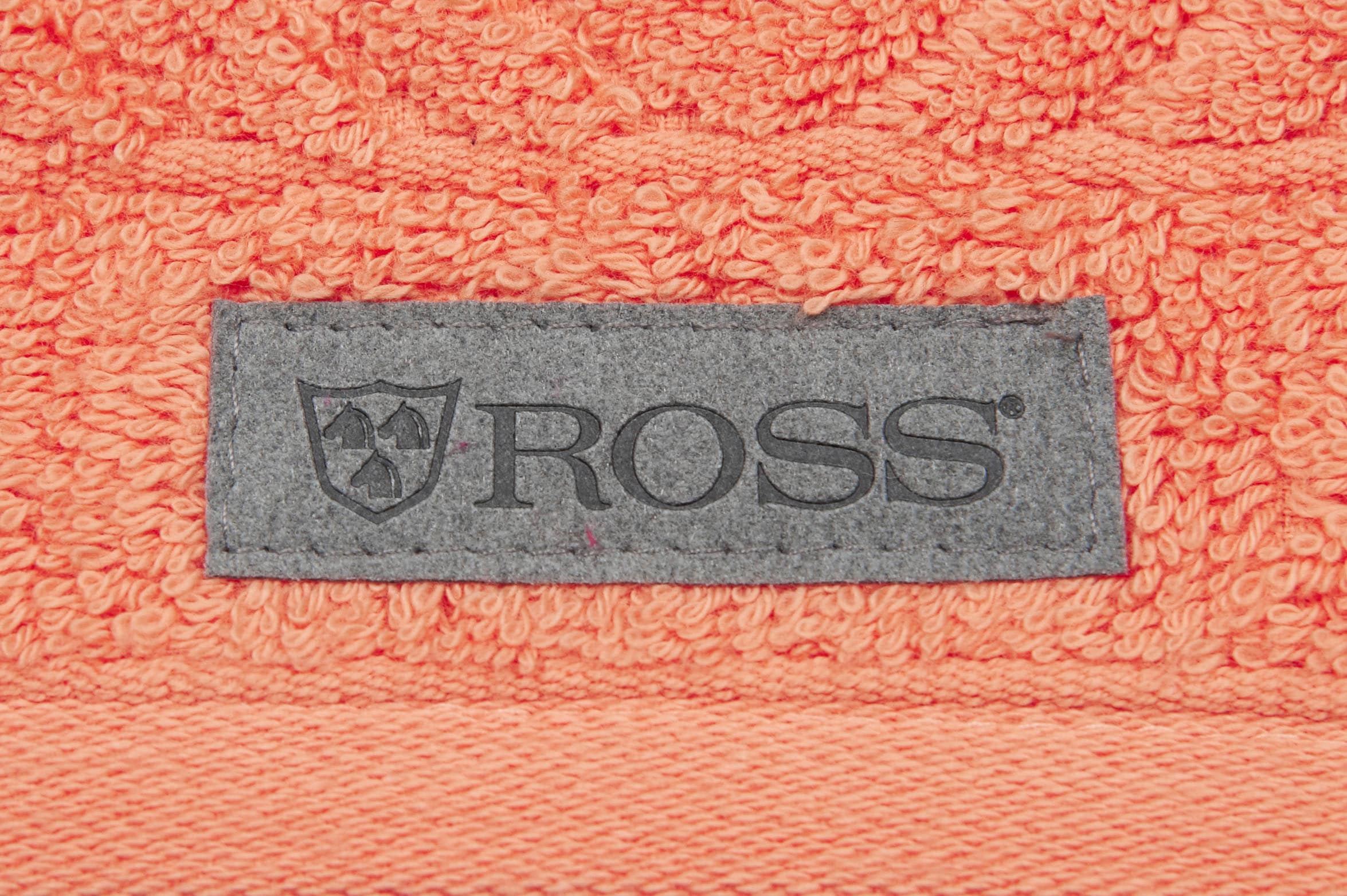 ROSS Handtuch »Smart«, (2 St.), Uni-Rippe mit Velourslabel