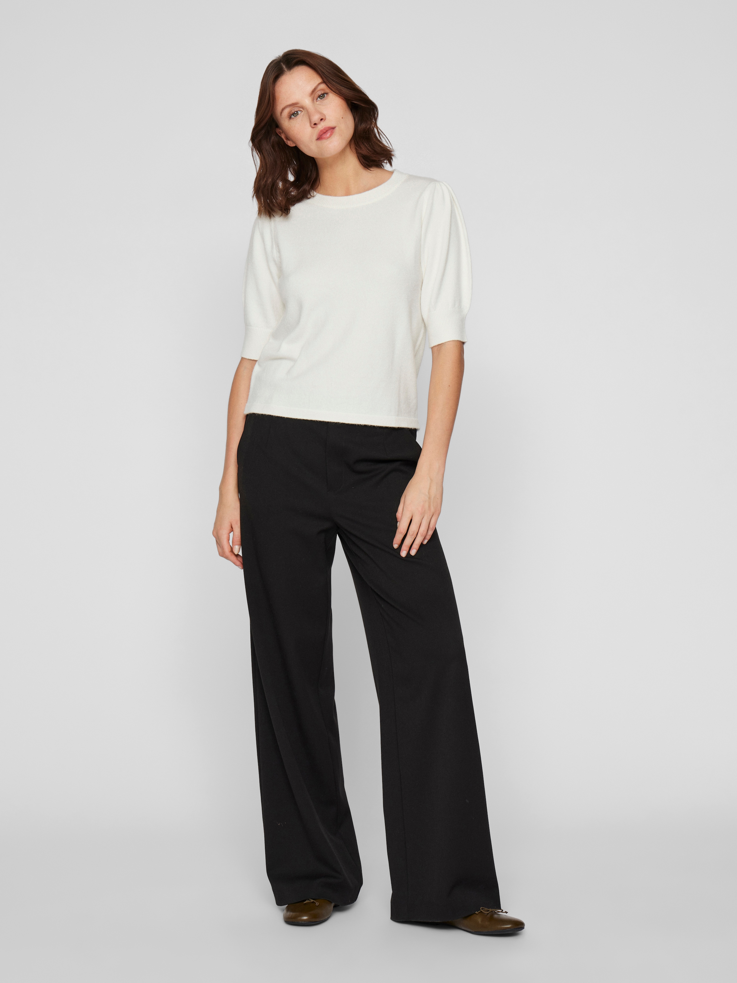 Vila Strickpullover »VIRIL 2/4 SLEEVE O-NECK KNIT TOP - NOOS«