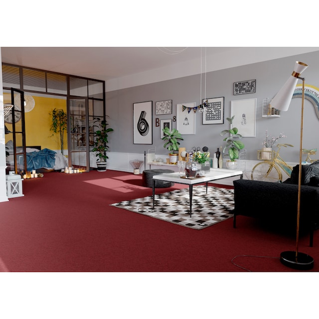my home Teppichfliese »Jersey«, quadratisch, selbstliegend, 1m² oder 5m²,  50 x 50cm, Fliese, Wohnzimmer