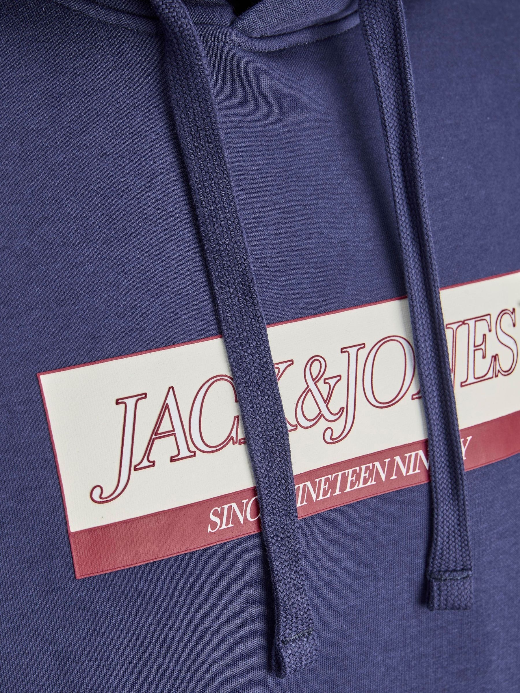 Jack & Jones PlusSize Kapuzensweatshirt »JORINWOOD BLOCK BRANDING SWEAT HOO PLS«
