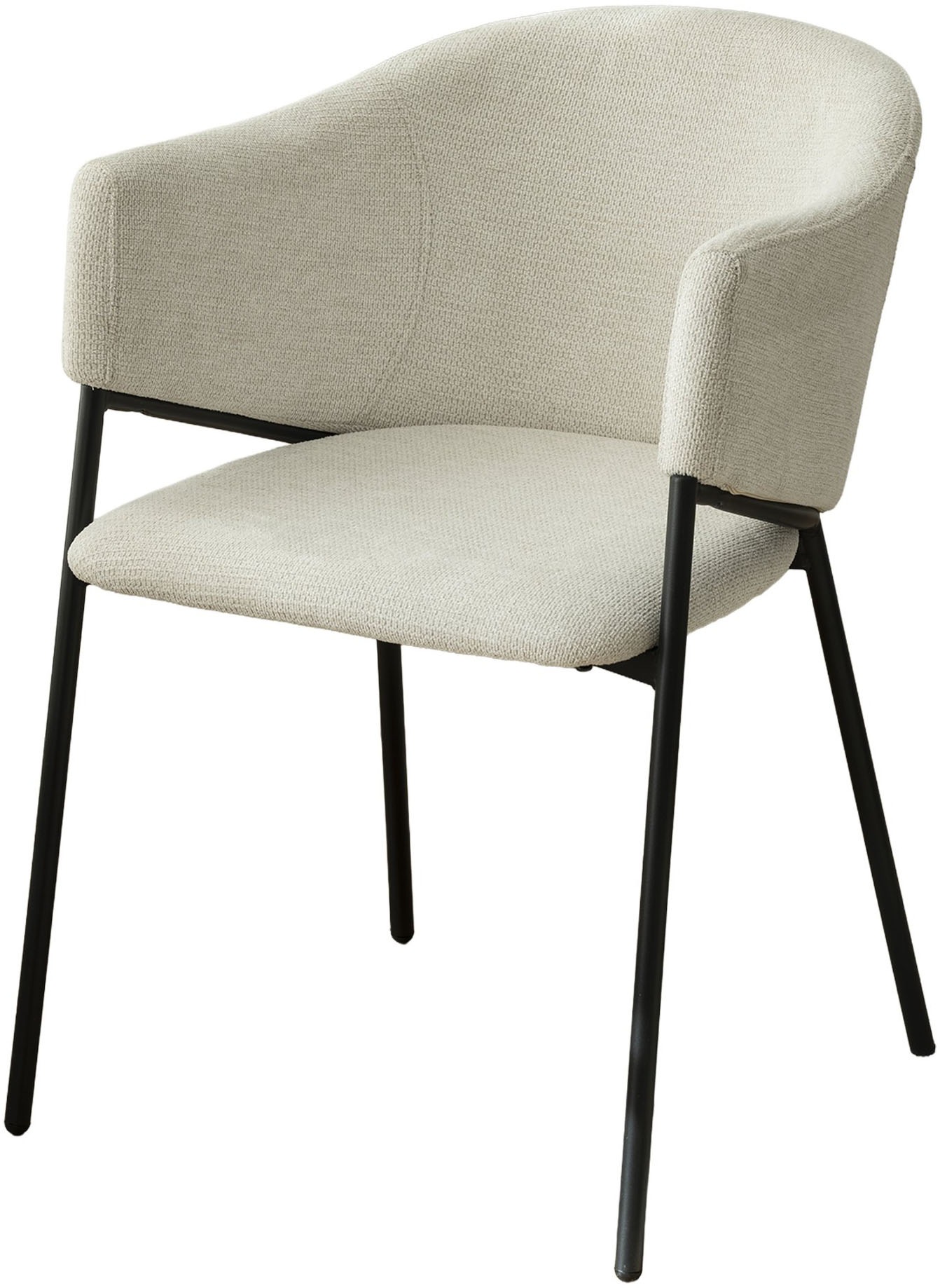 byLIVING Esszimmerstuhl »YORK« (Set) 2 Stk.Strukturstoff in beige, bis 110 kg, Schaumstoff, 4-Fußgestell