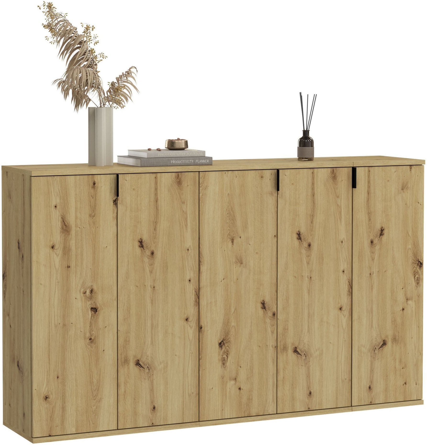 INOSIGN Garderoben-Set »Trondheim, Breite 152 cm, best. aus 3 Kommoden, 5 Türen, 16 Fächer«, (Set, 3 St.), Kommode, Sideboard, Kommodenkombination, Kommoden Set