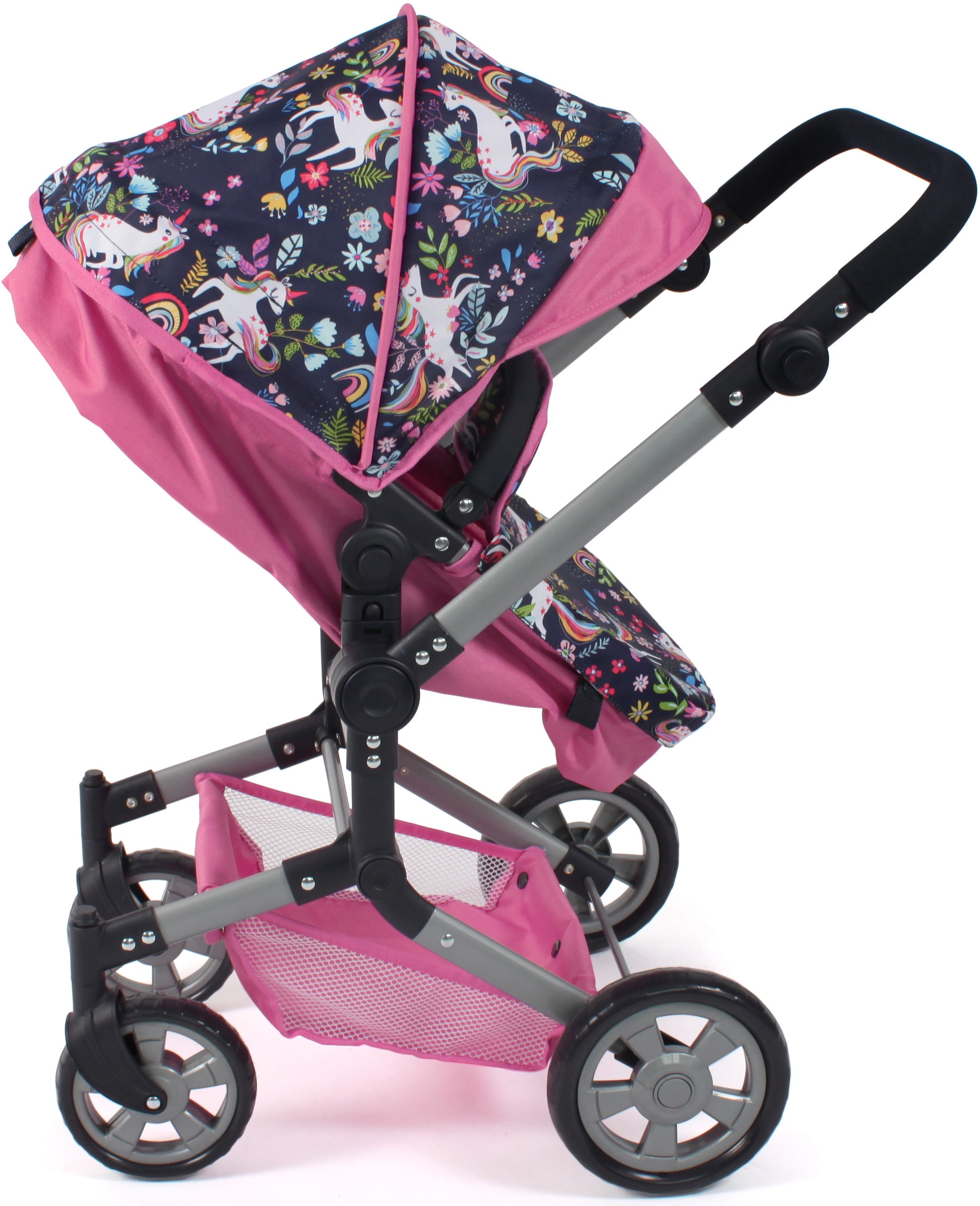 CHIC2000 Kombi-Puppenwagen »Linus, Einhorn«, (Set), mit Babywanne und Autositz