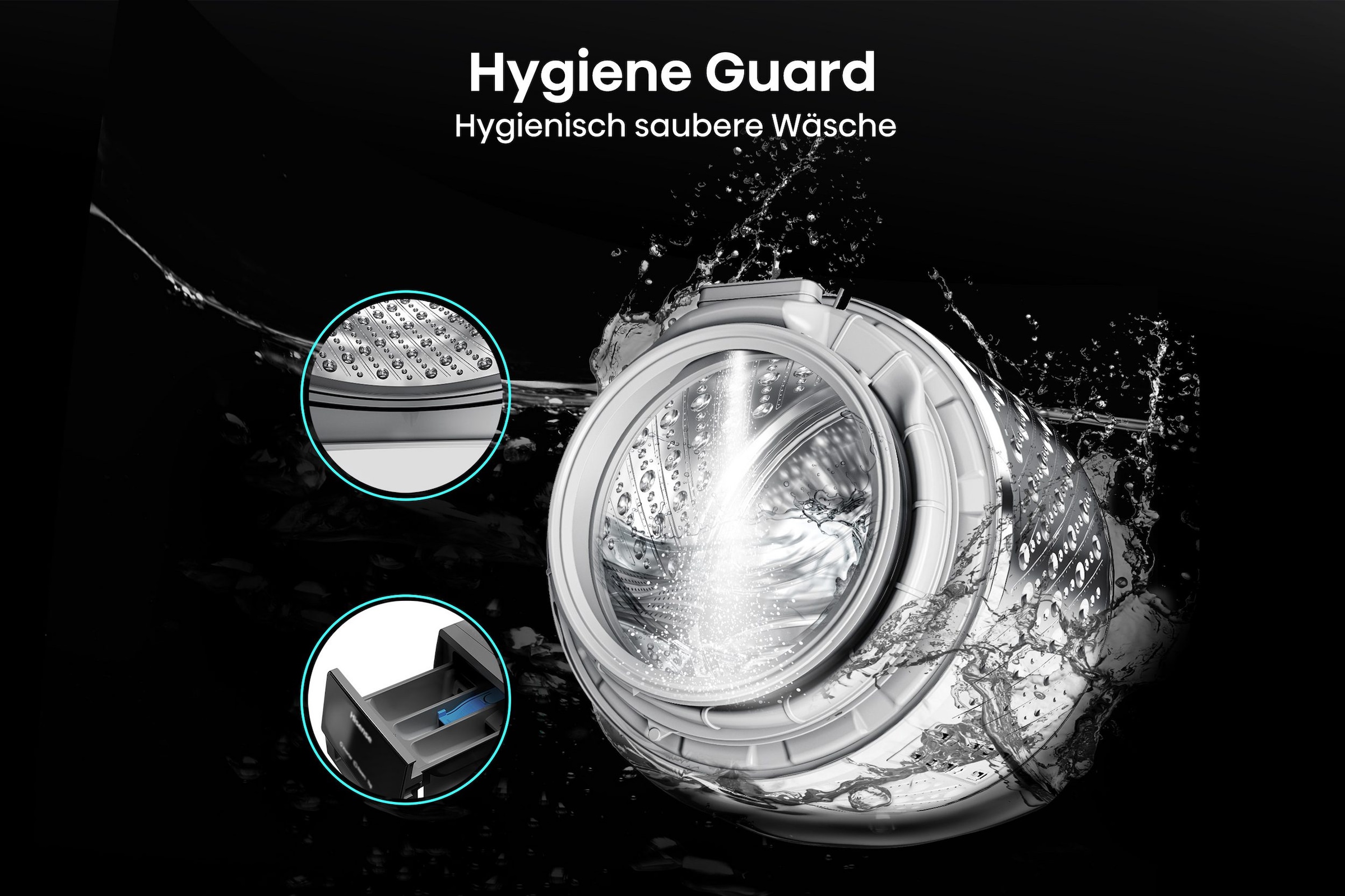 Hisense Waschmaschine 5S Serie »WF5S1045BB« 10,5 kg 1400 U/min AutoDosing