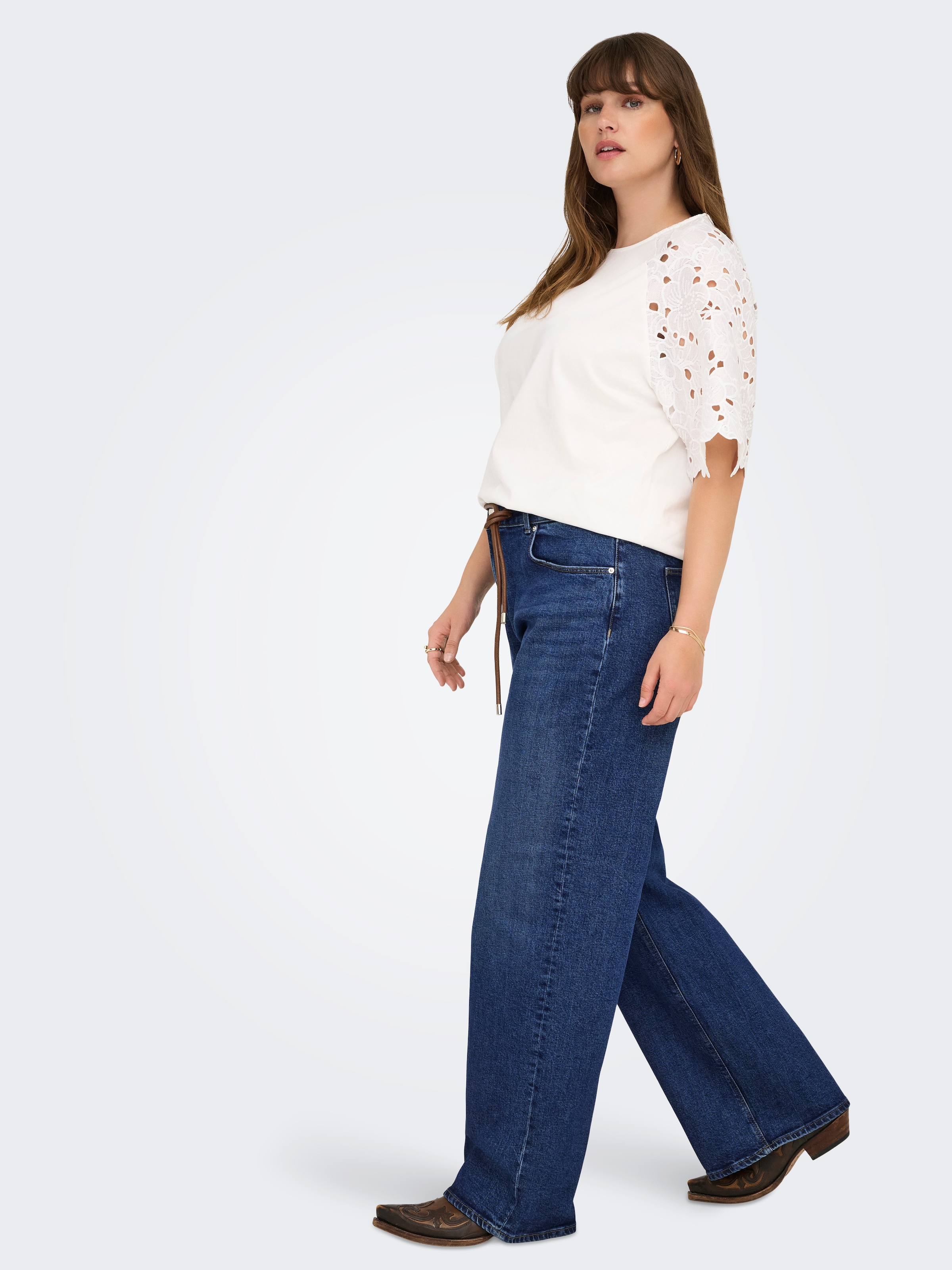 ONLY CARMAKOMA High-waist-Jeans »CARJUICY HW WIDE LEG REA255«