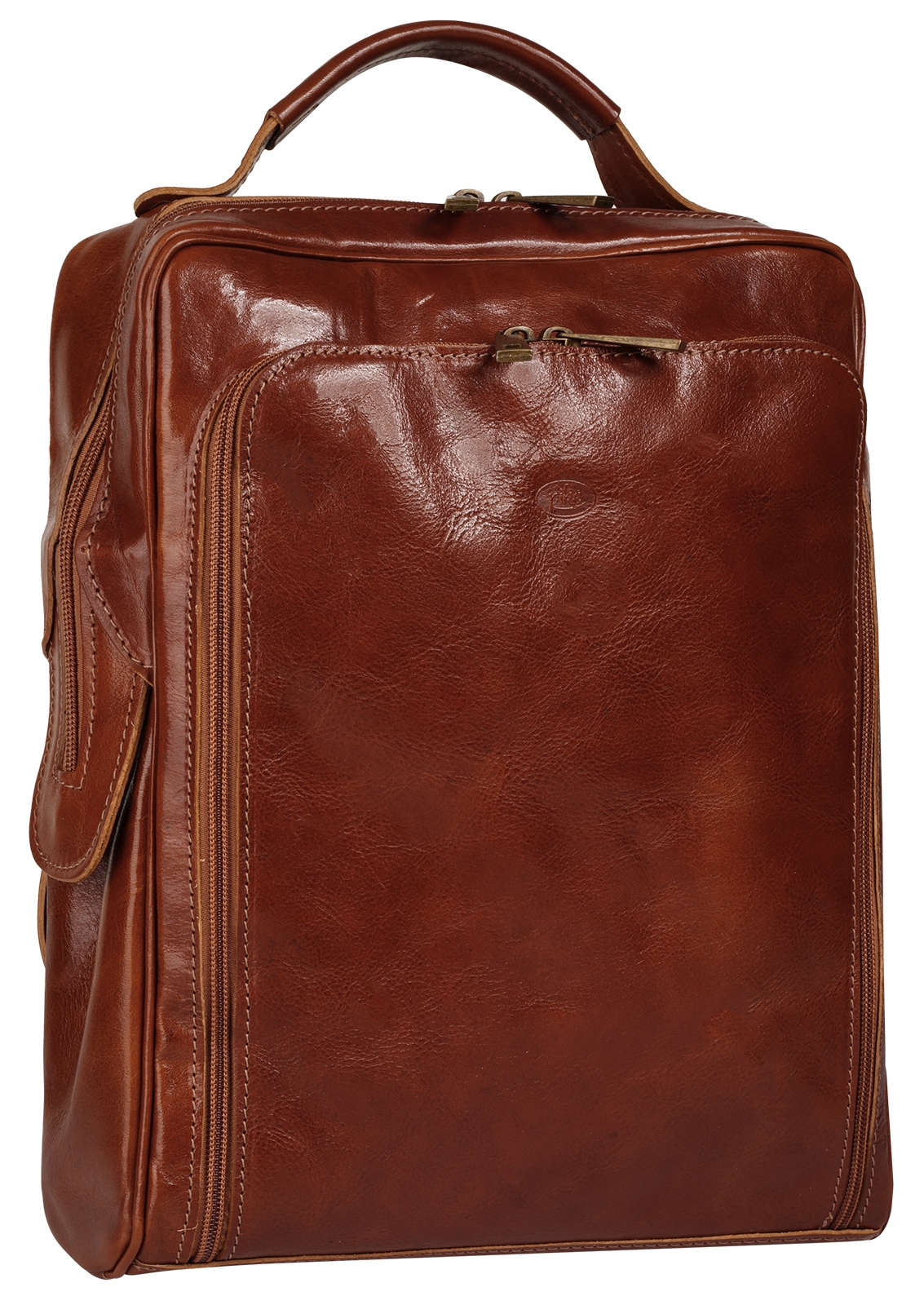 Piké Cityrucksack echt Leder, Made in Italy