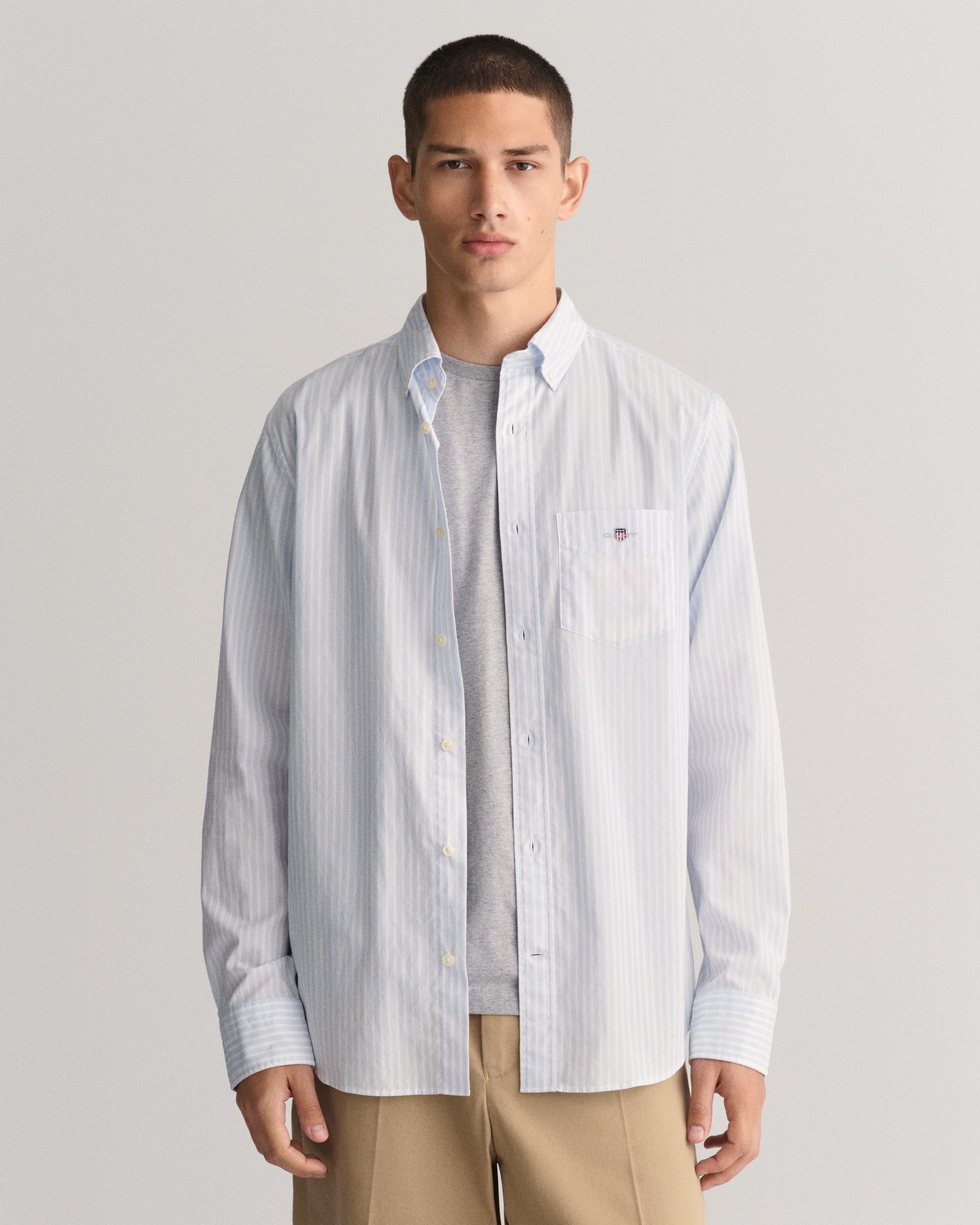 Langarmhemd »REG POPLIN STRIPE SHIRT«