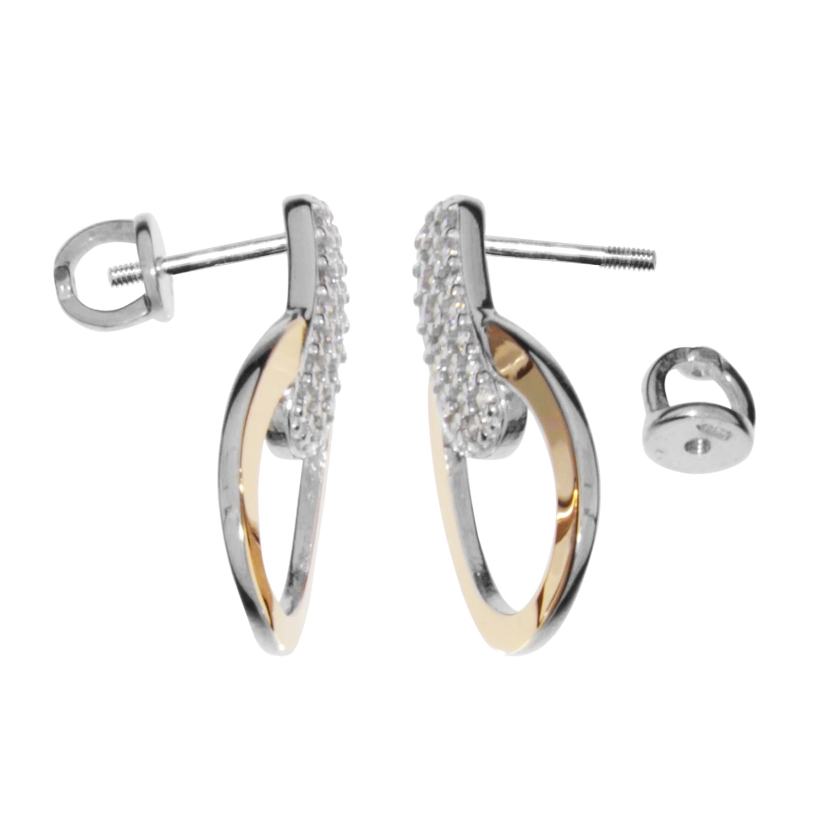 OSTSEE-SCHMUCK Paar Ohrstecker »- Sunny Exklusiv - Silber 925/000 & Gold 585/000 - Zirkonia«