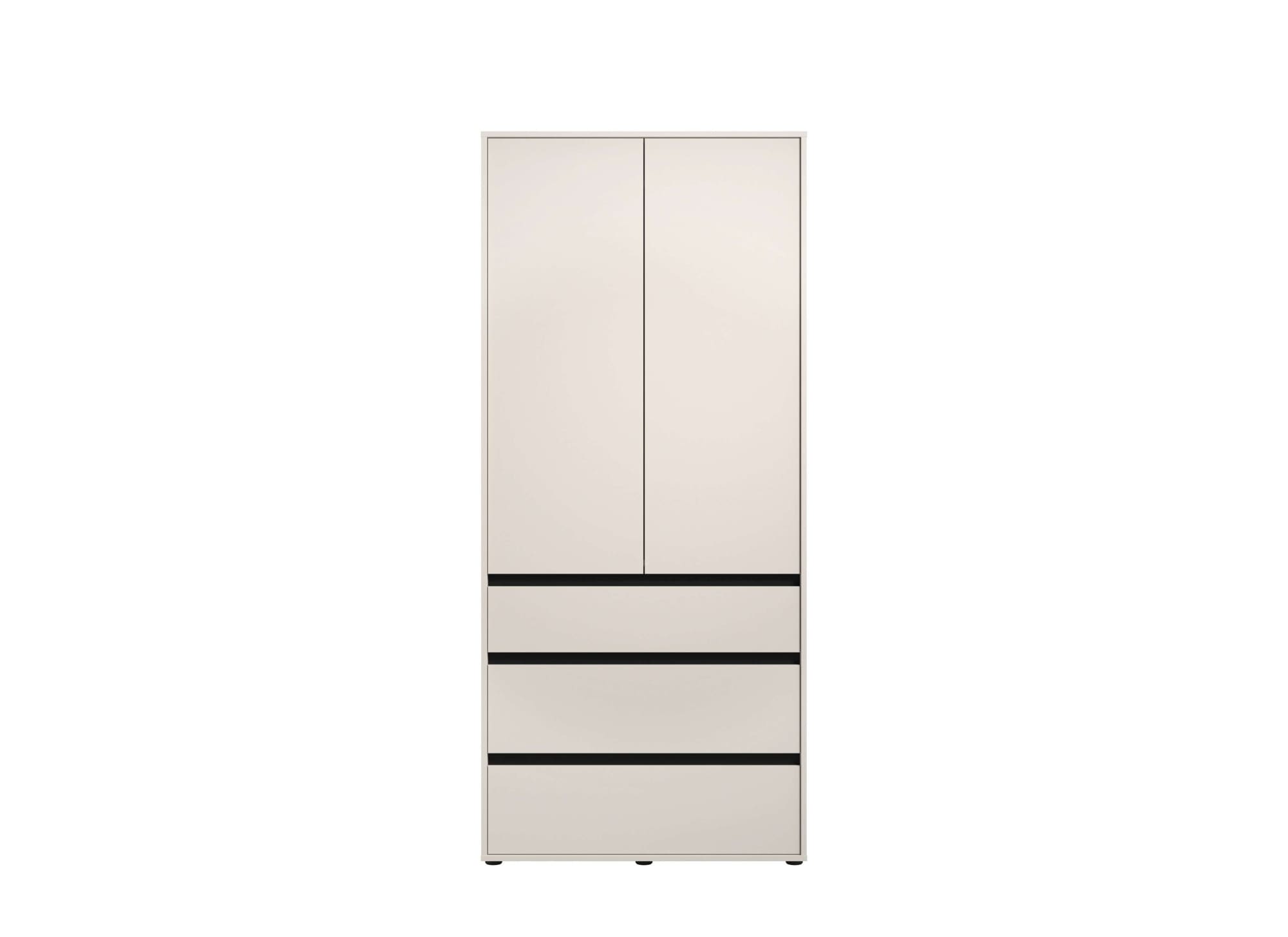 Home affaire Kleiderschrank »Corbet Schlafzimmerschrank, Drehtürenschrank,  Wäscheschrank« 93 cm breit, 3x Schubladen, Kleiderstange, ABS schutzkanten