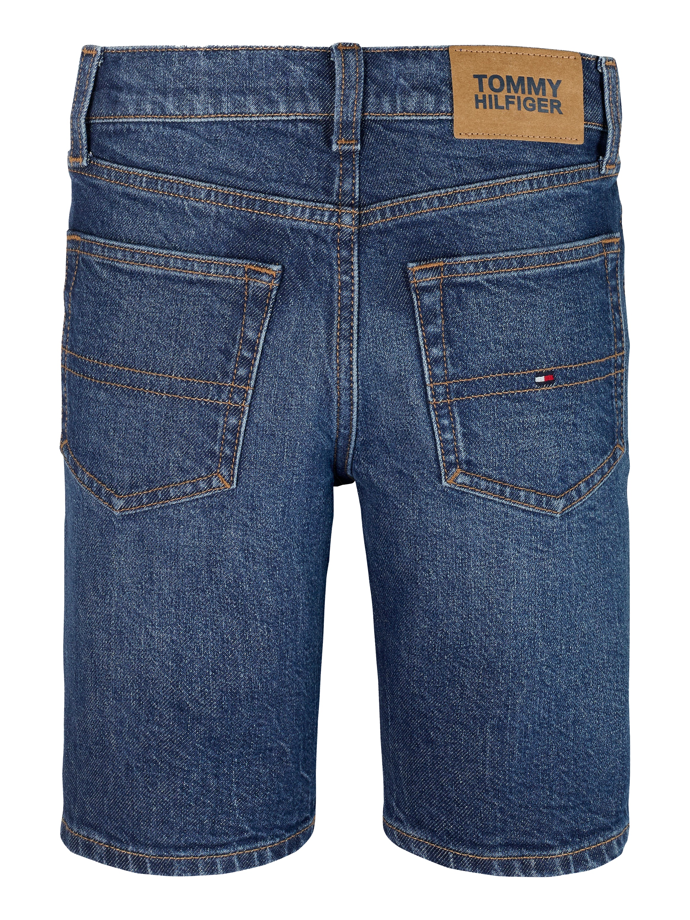 Tommy Hilfiger Shorts »SCANTON SHORT BLUE DENIM«, mit Logo-Badge
