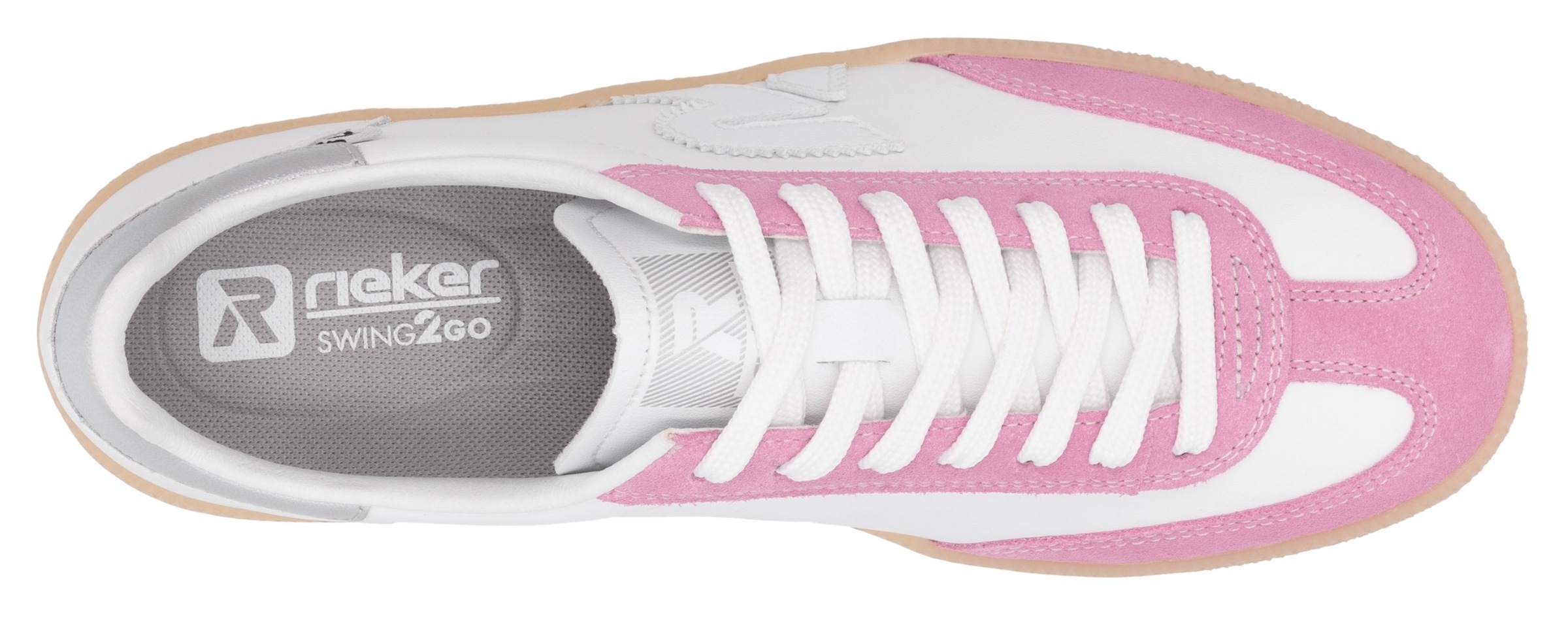 RIEKER Sport Sneaker »San Diego Swing2GO«, Retro-Sneaker, Freizeitschuh, Halbschuh mit herausnehmbarem Fußbett