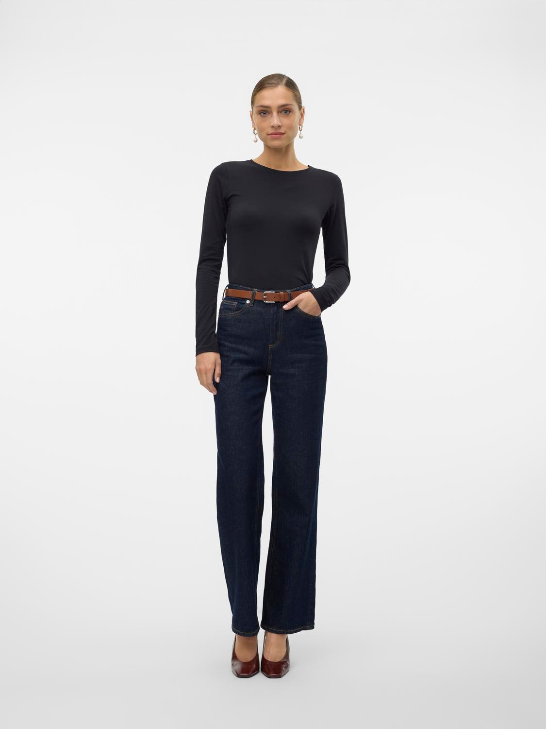 Vero Moda Langarmshirt »VMLULU LS O-NECK TOP JRS GA NOOS«