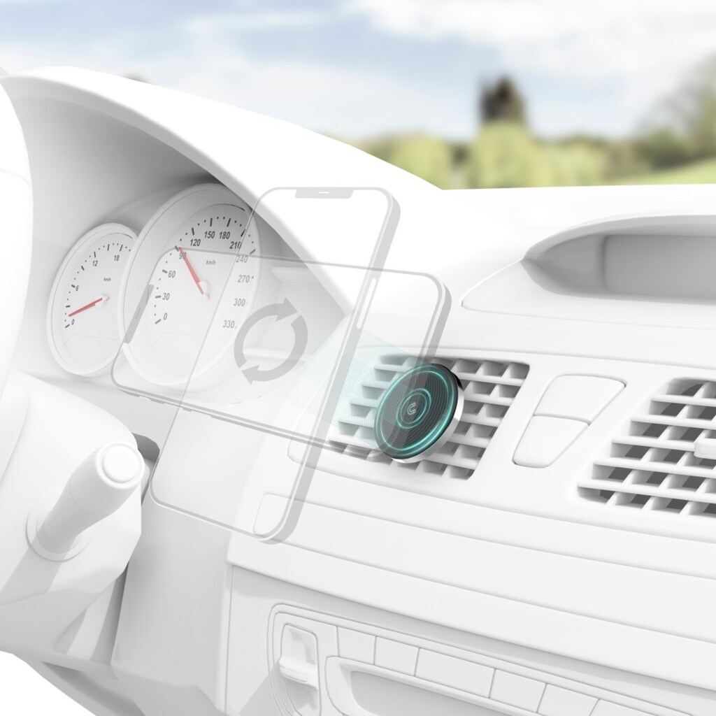 Hama Smartphone-Halterung »Handyhalterung Auto Magnet, für Lüftung, schwarz silberfarben, robust«