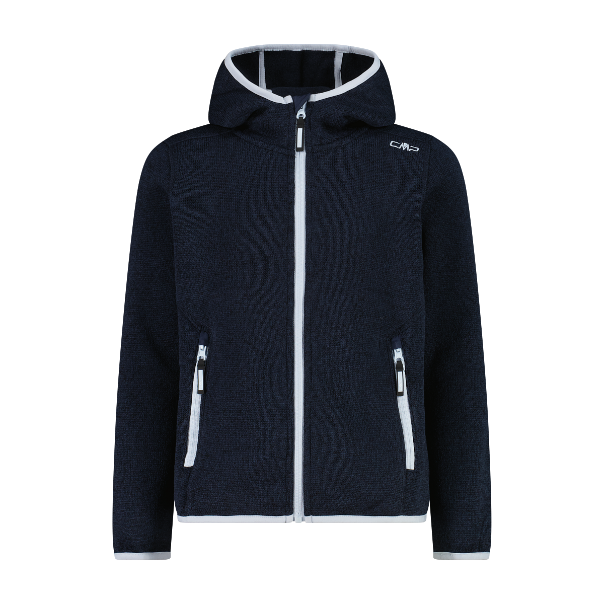 CMP Strickfleecejacke »KID G JACKET FIXED HOOD« mit Kapuze wärmende Strickfleecejacke aus Polyester, mit Kapuze und Kinnschutz