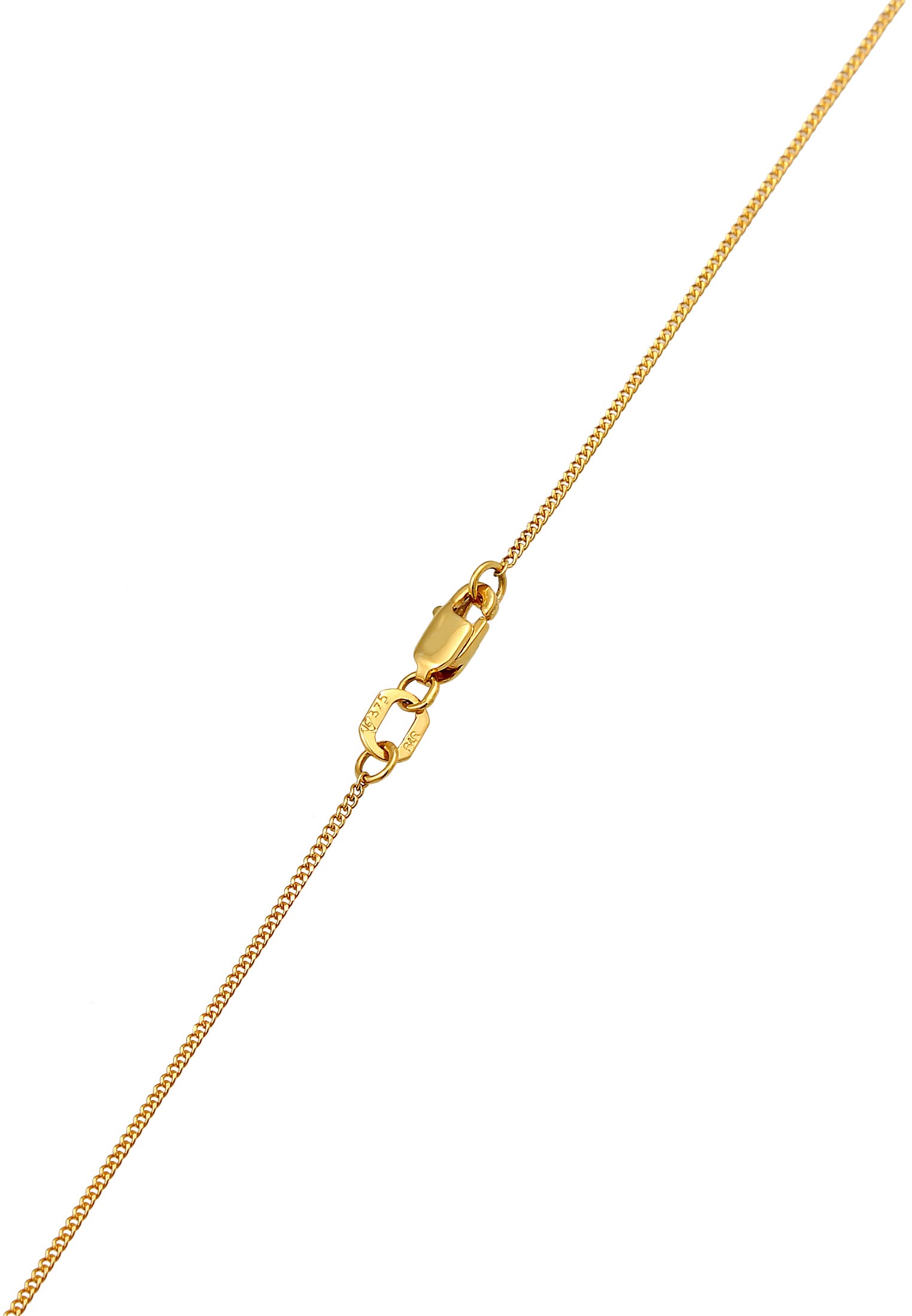 Elli Premium Kette mit Anhänger »Halskette Plättchen Kreis Rund Coin Boho 375 Gelbgold«