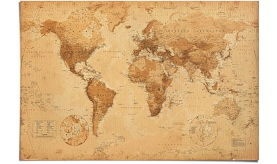 Reinders! Poster »Weltkarte Vintage - Kontinente - Landkarte«, (1 St.) auf  Rechnung bestellen