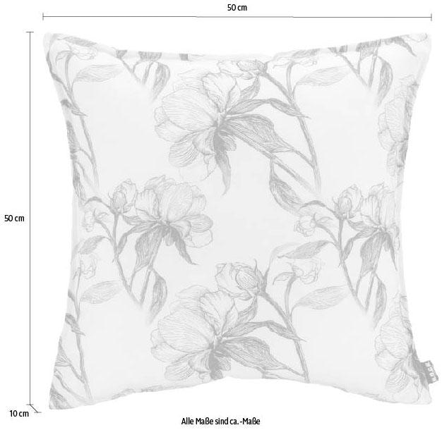 H.O.C.K. Dekokissen »Fleur«, mit Blumen, Kissenhülle mit Füllung, 1 Stück
