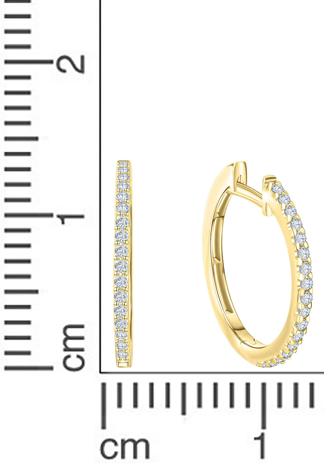 Firetti Paar Creolen »Schmuck Geschenk Gold 375 Ohrschmuck Creole«, mit Zirkonia (synth.)