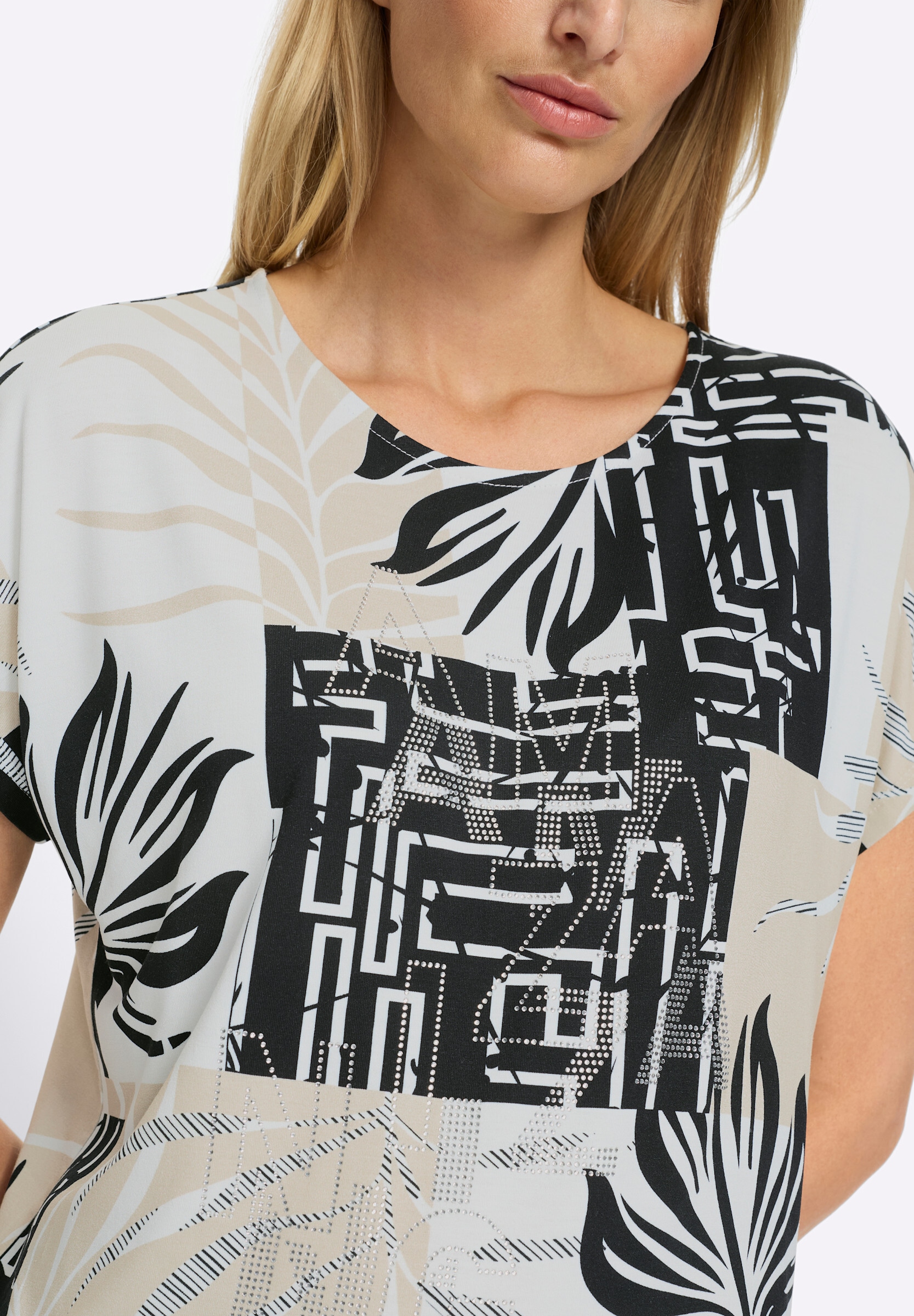 heine T-Shirt »Druck-Shirt Kurzarmshirt mit grafischem Druck-Dessin«