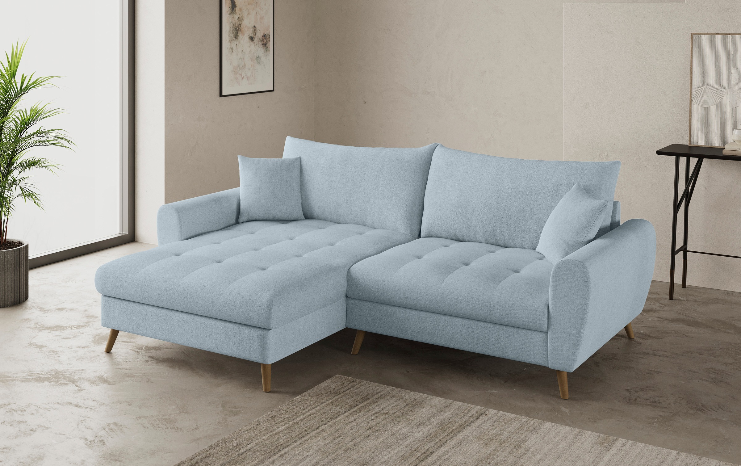 Mr. Couch Ecksofa »Blackburn II L-Form«, Wahlweise mit Kaltschaumpolsterung bis 140 kg belastbar