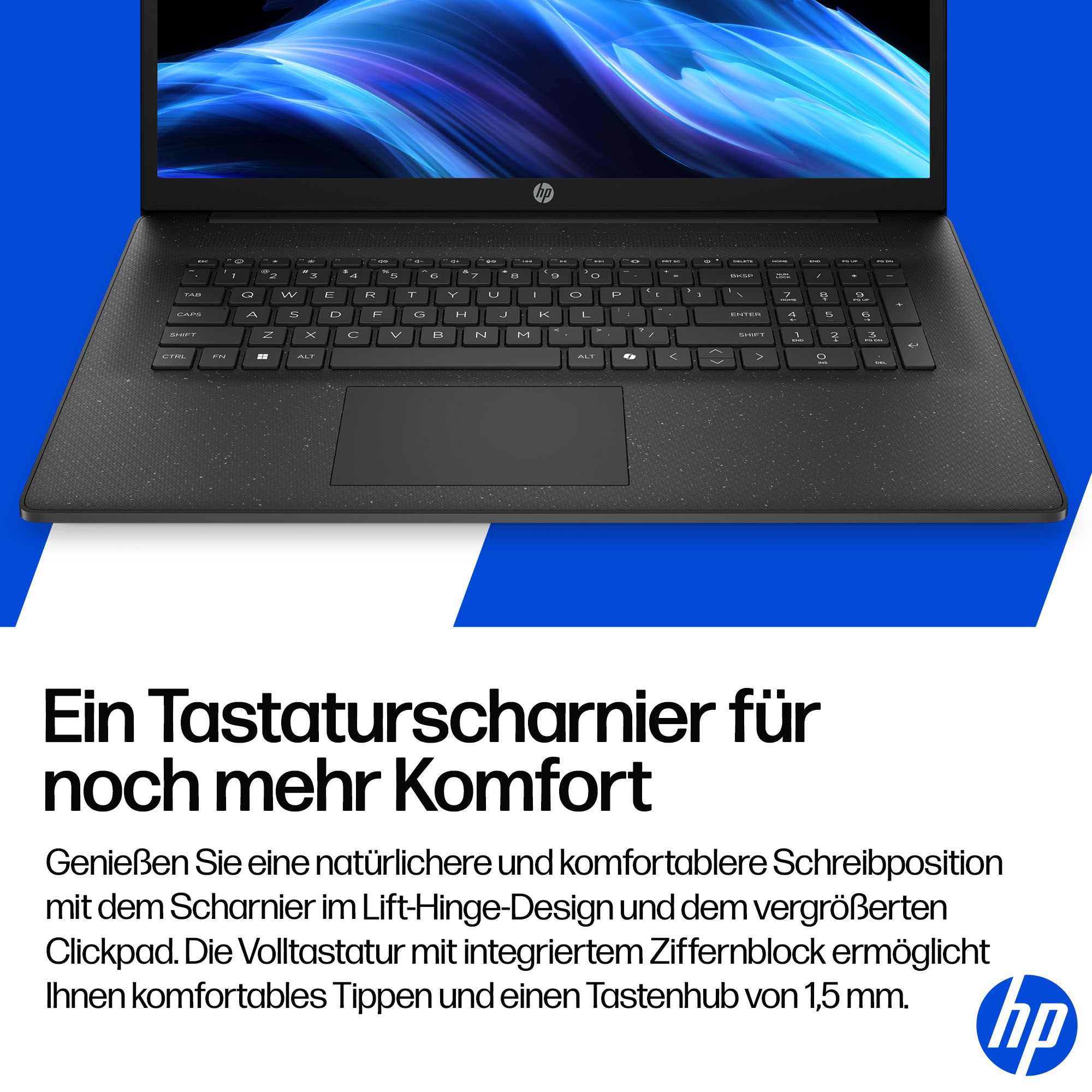 HP Notebook »17-cp2237ng«, 43,9 cm, / 17,3 Zoll, AMD, Ryzen 3, Radeon Graphics, 512 GB SSD