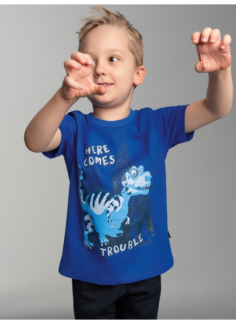 Trigema T-Shirt »TRIGEMA T-Shirt mit großem Dino-Printmotiv« 1 Stk.