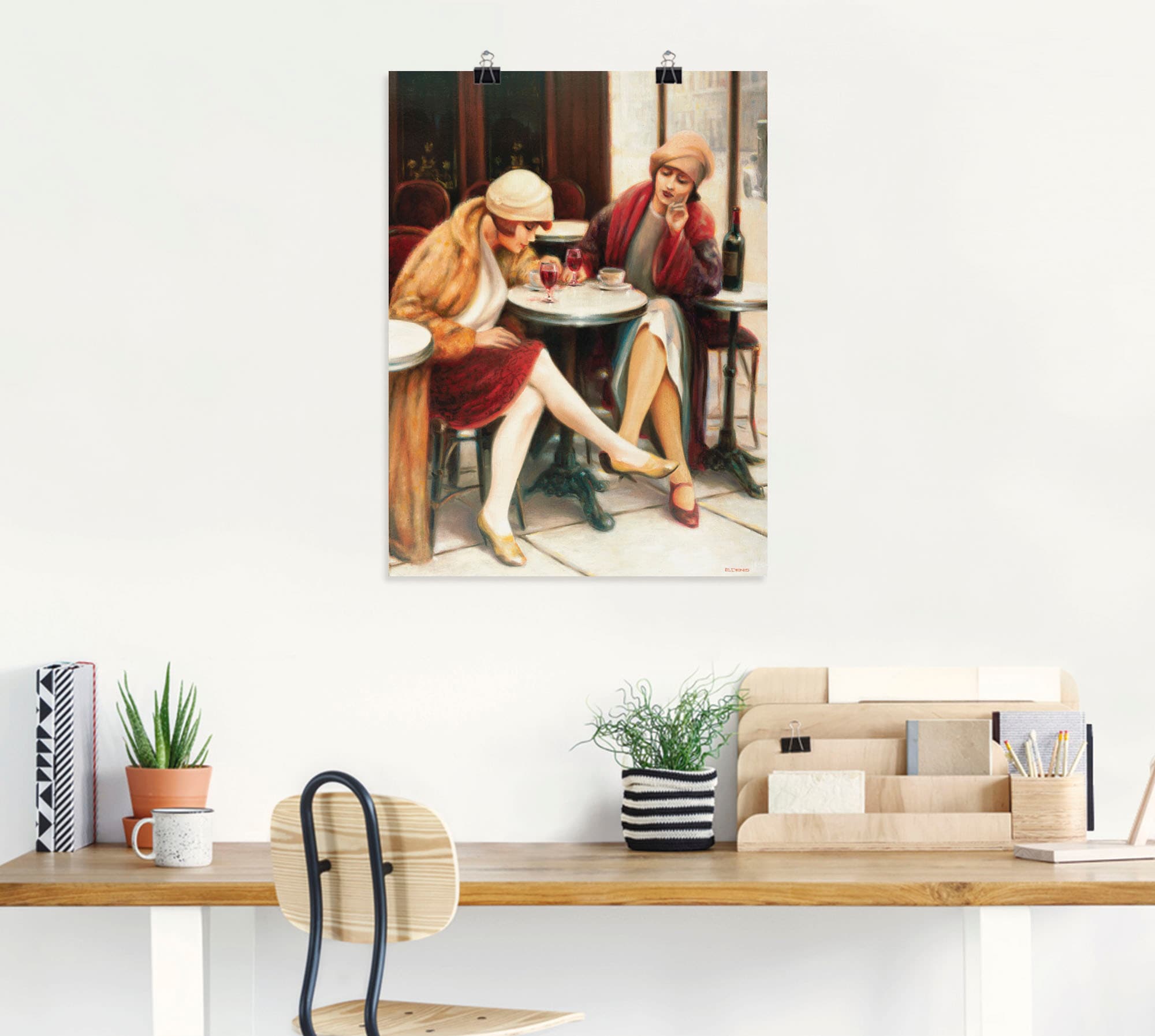 Artland Wandbild »Cafe II« Frau 1 Stk. tlg. als Leinwandbild, Poster in verschied. Größen