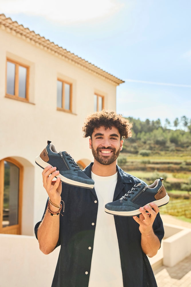 Rieker Sneaker, Halbschuh, Freizeitschuh, Schnürschuh mit seitlichem Reißverschluss