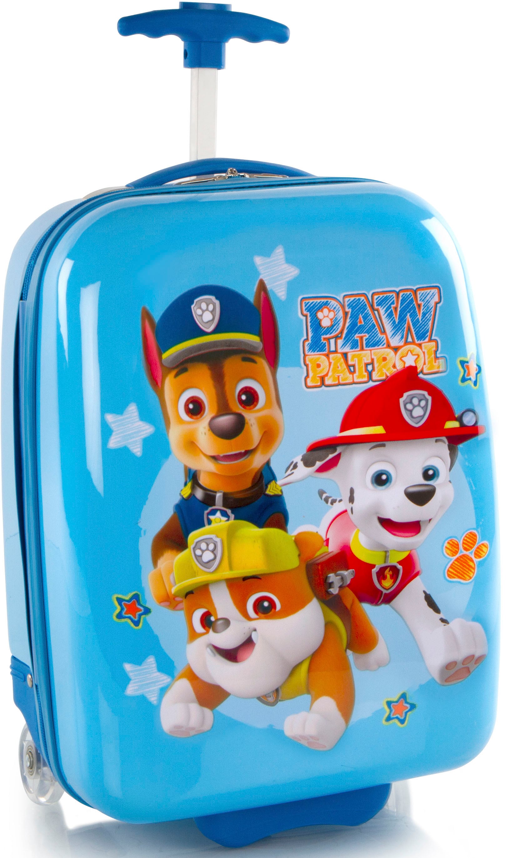 Kinderkoffer »Paw Patrol blau, 46 cm«, 2 Rollen, Kindertrolley Kinderreisegepäck...