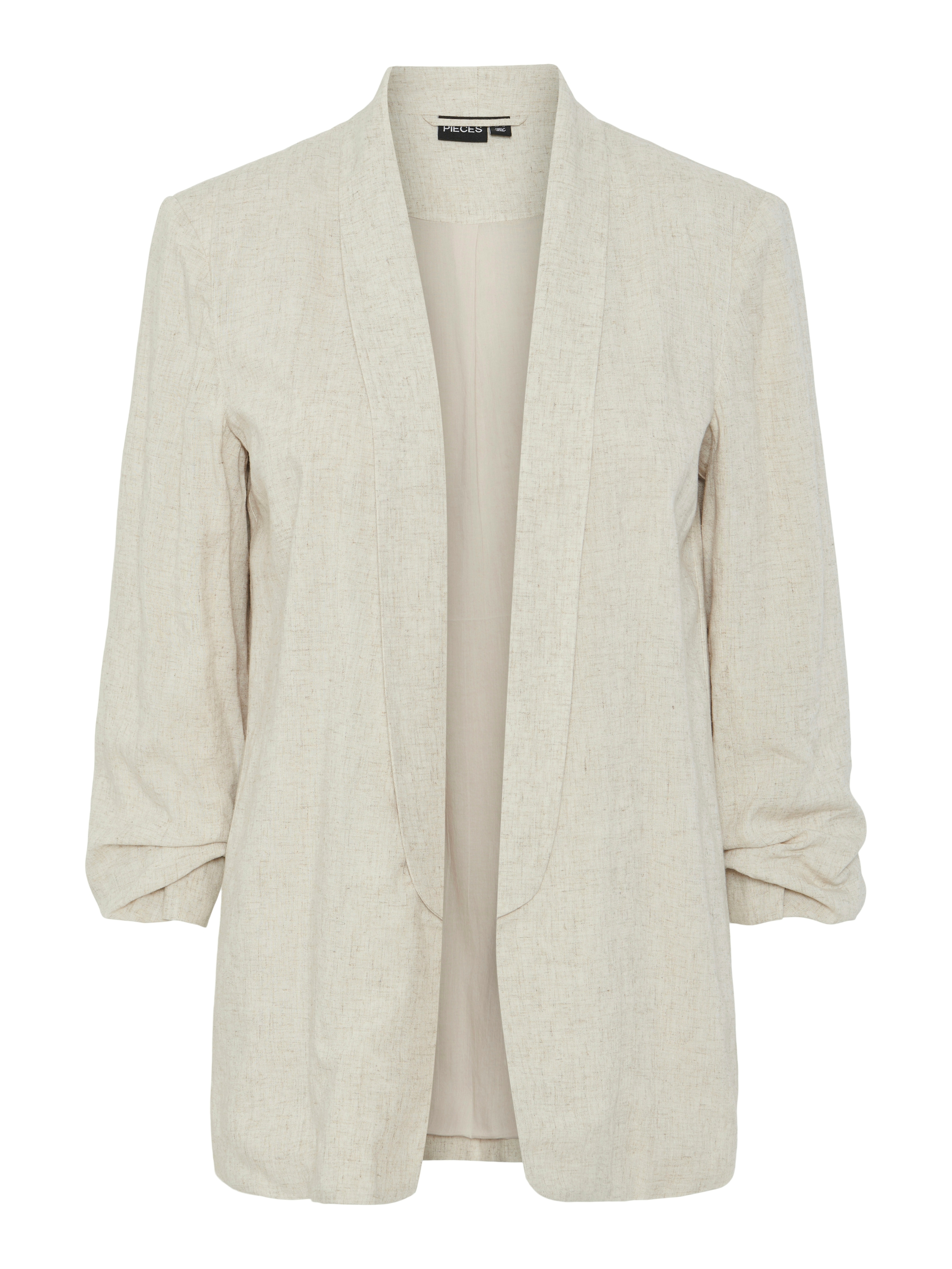 pieces Longblazer »PCPIA BOSELLA BLAZER WVN NOOS«, mit Leinen