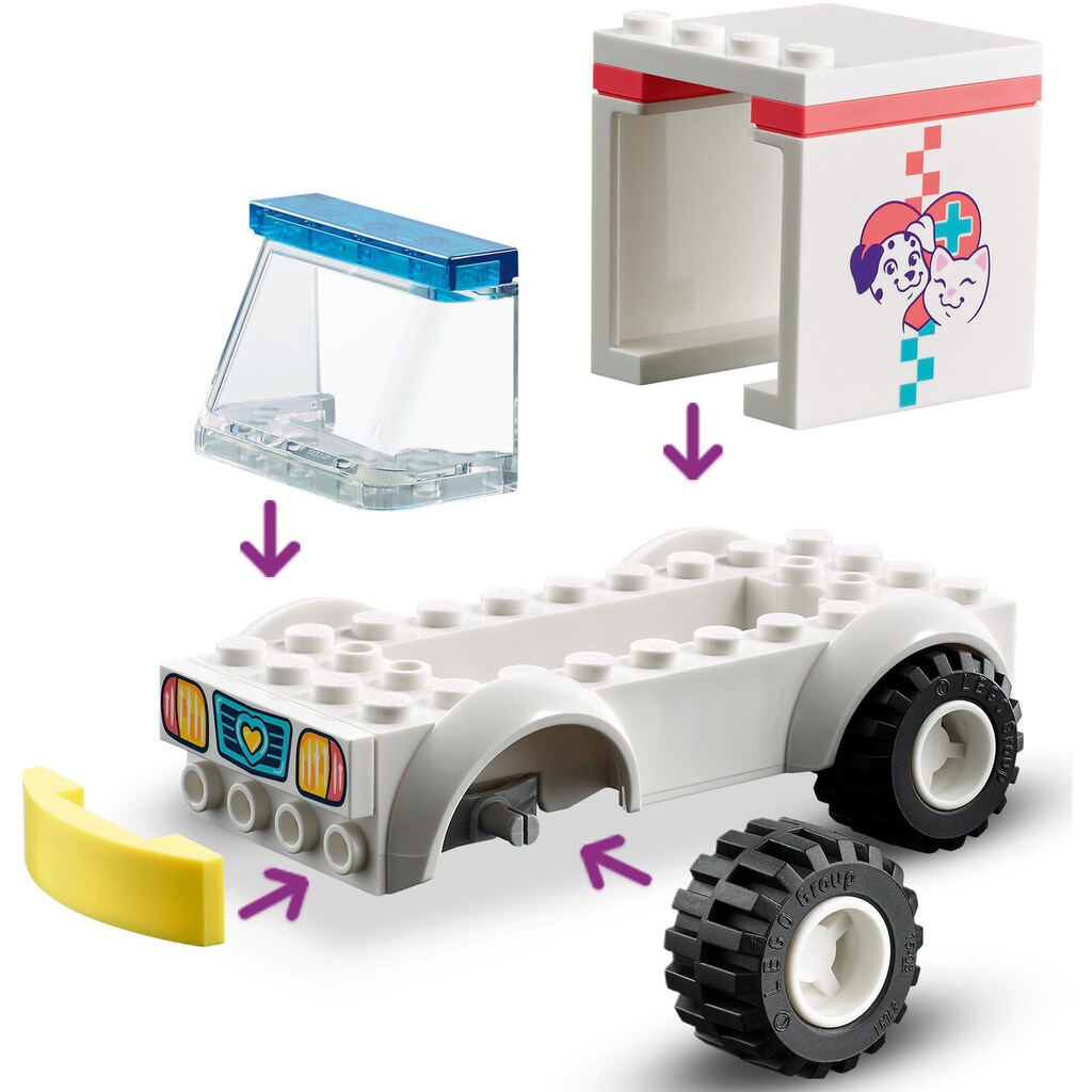 LEGO® Konstruktionsspielsteine »Tierrettungswagen (41694), LEGO® Friends«, (54 St.), Made in Europe