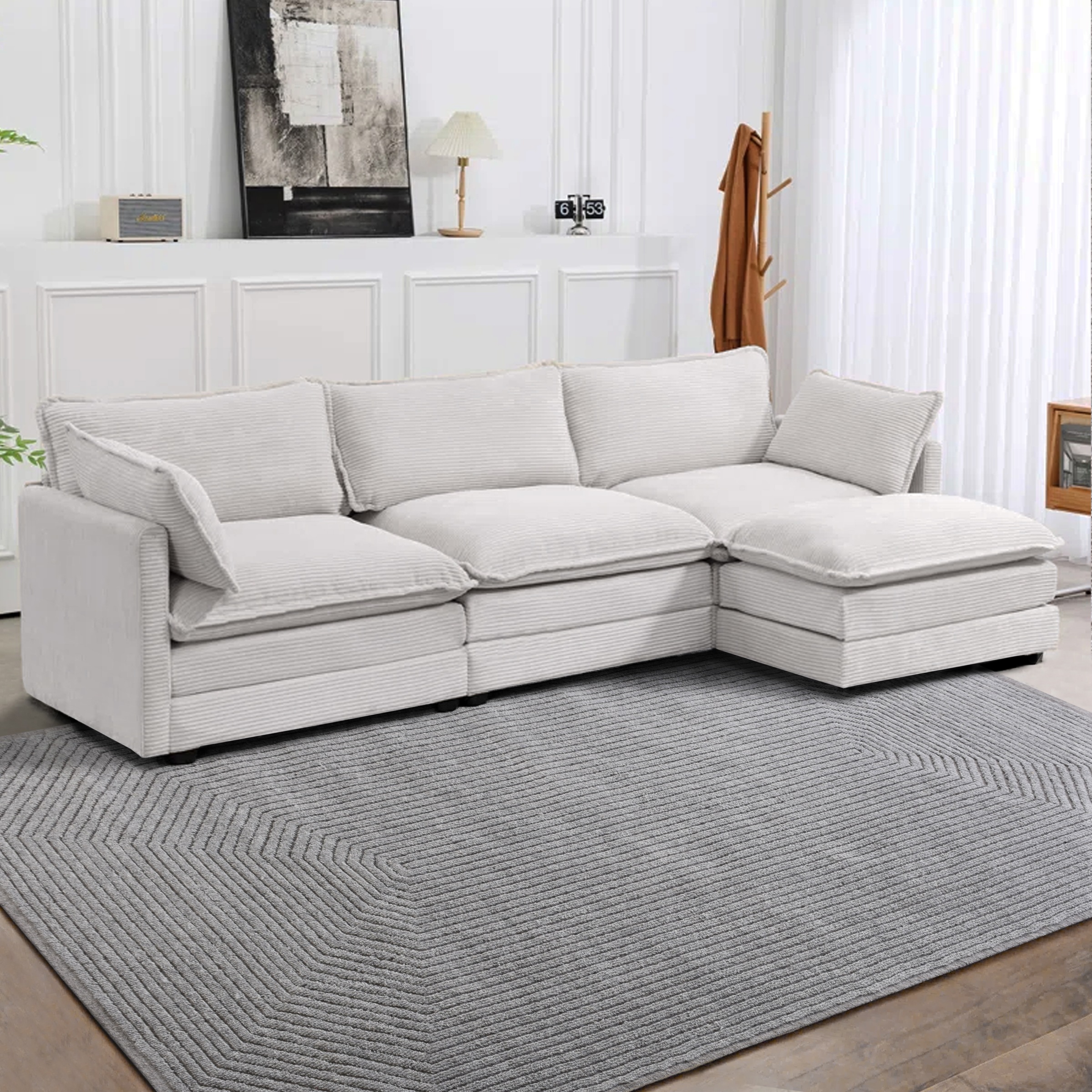 my home Wollteppich »Sola«, rechteckig, 12 mm Höhe, Hoch-Tief-Struktur, Handgearbeitet,Wohnzimmer, Schlafzimmer, Esszimmer