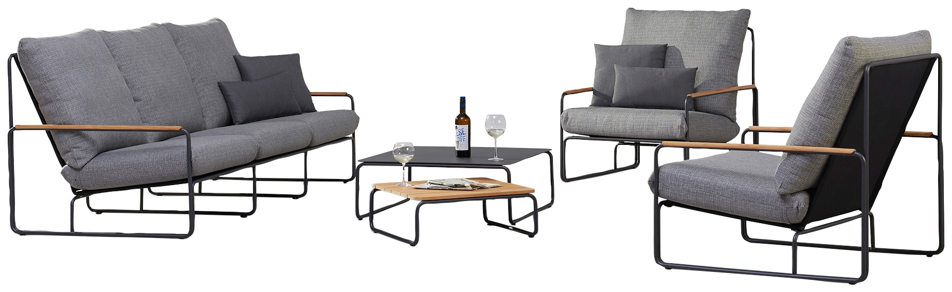 Best Gartenlounge-Set »Portofino«, (5 tlg.), 5-tlg. Lounge-Gruppe Portofino anth