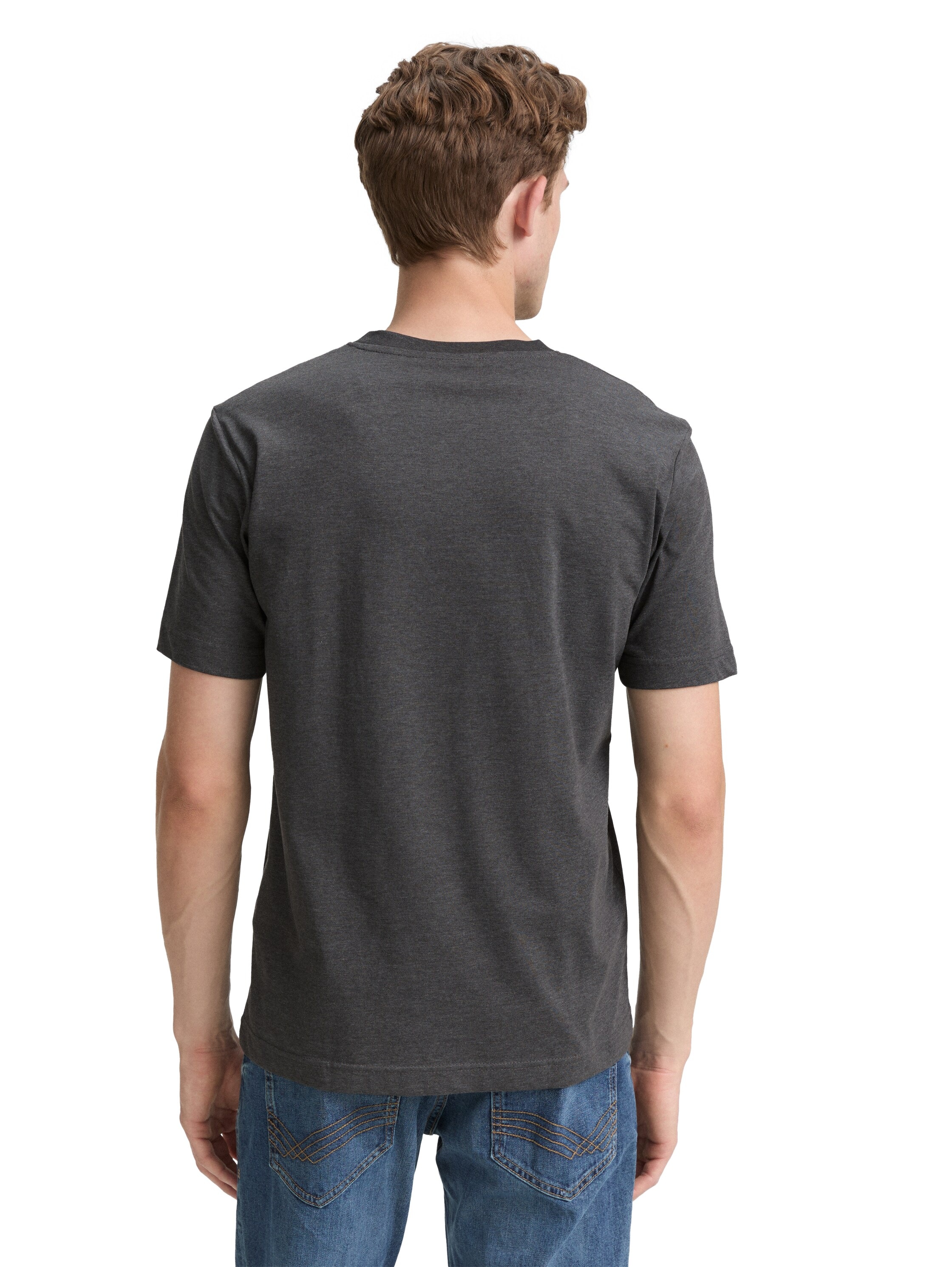 TOM TAILOR T-Shirt Packung, 2 Stk. mit V-Ausschnitt, Doppelpack