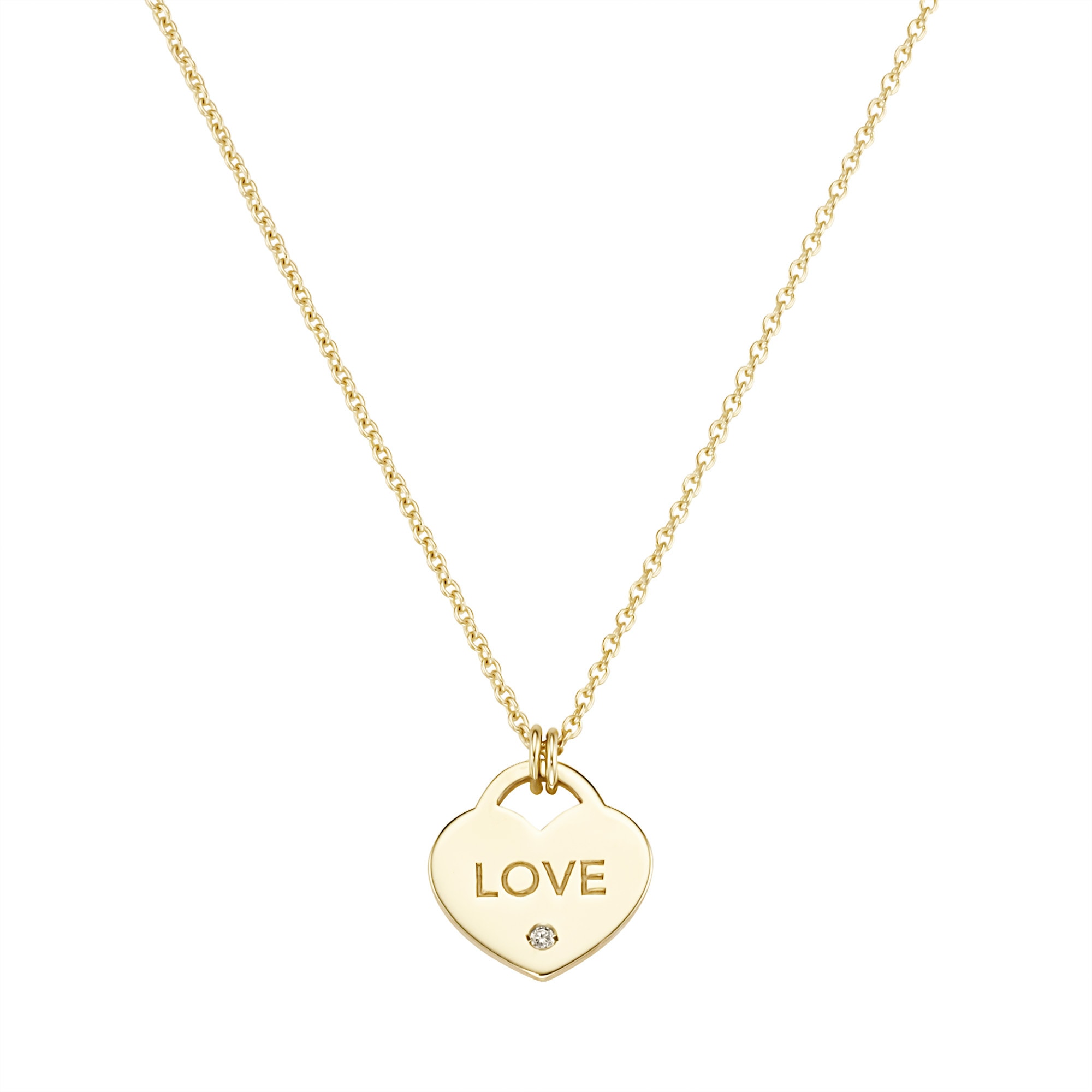 Luigi Merano Goldkette »Kette mit Herz Love-Schrift, Gold 375«