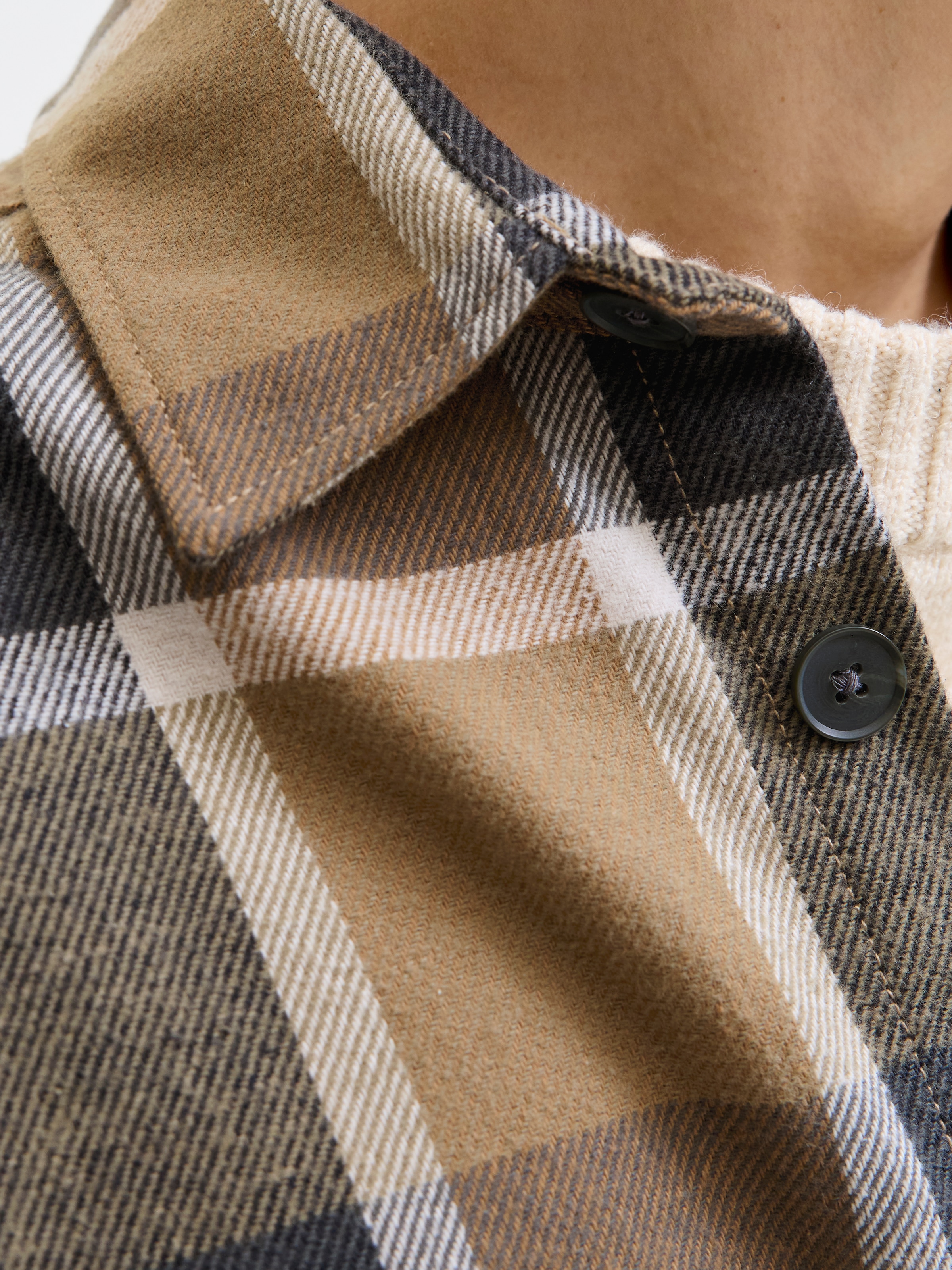 Jack & Jones Langarmhemd »JPRRAYLE MELANGE CHECK L/S OVERSHIRT SN«