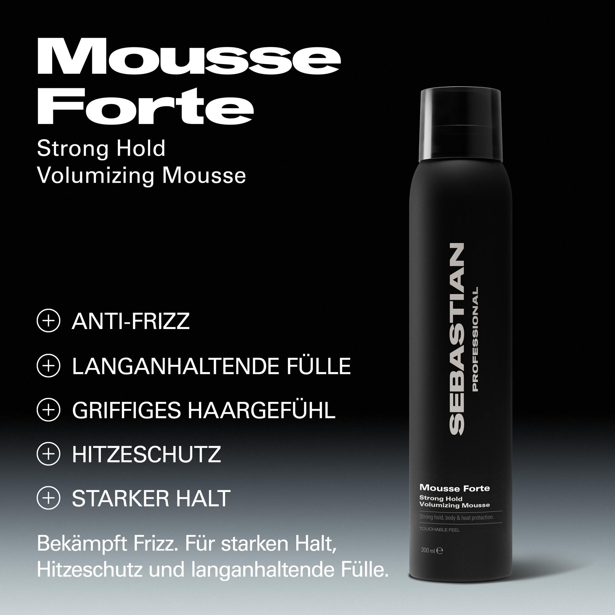 Sebastian Professional Haarfluid »Mousse Forte« für glanzloses Haar, gegen Frizz, volumenverstärkende Formel